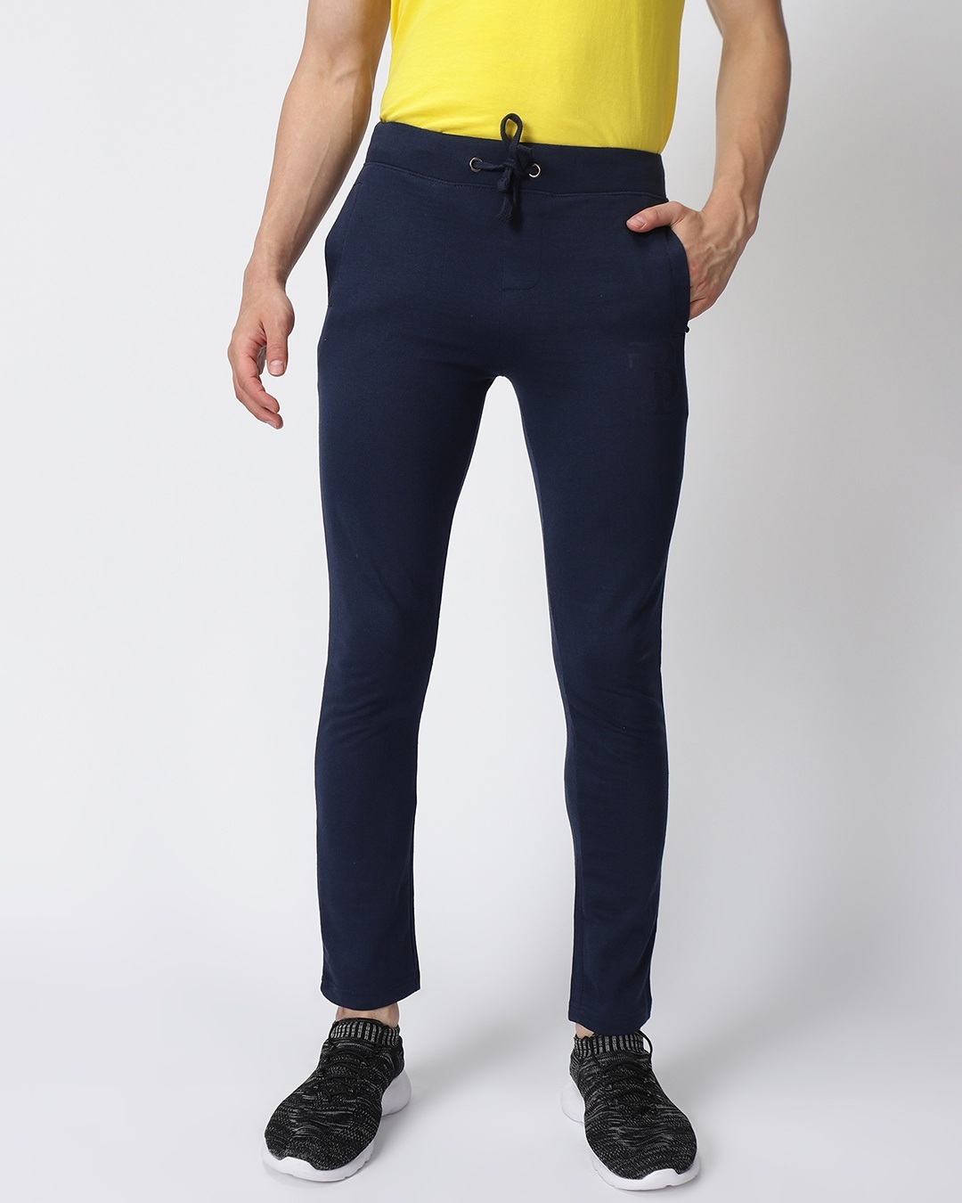 Shop Men's Blue Cotton Blend Track Pants-Back