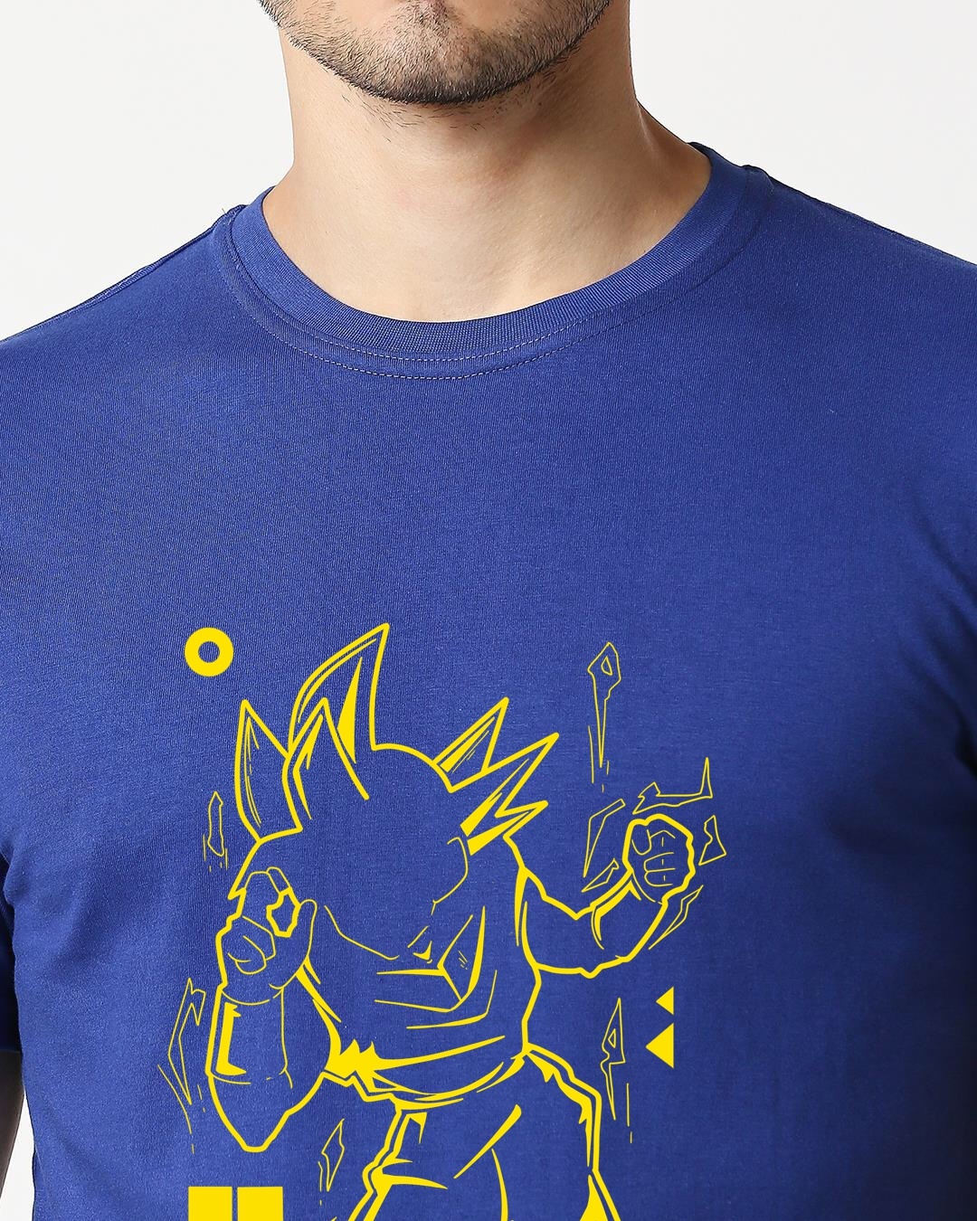 Shop Men's Blue Goku Printed T-shirt