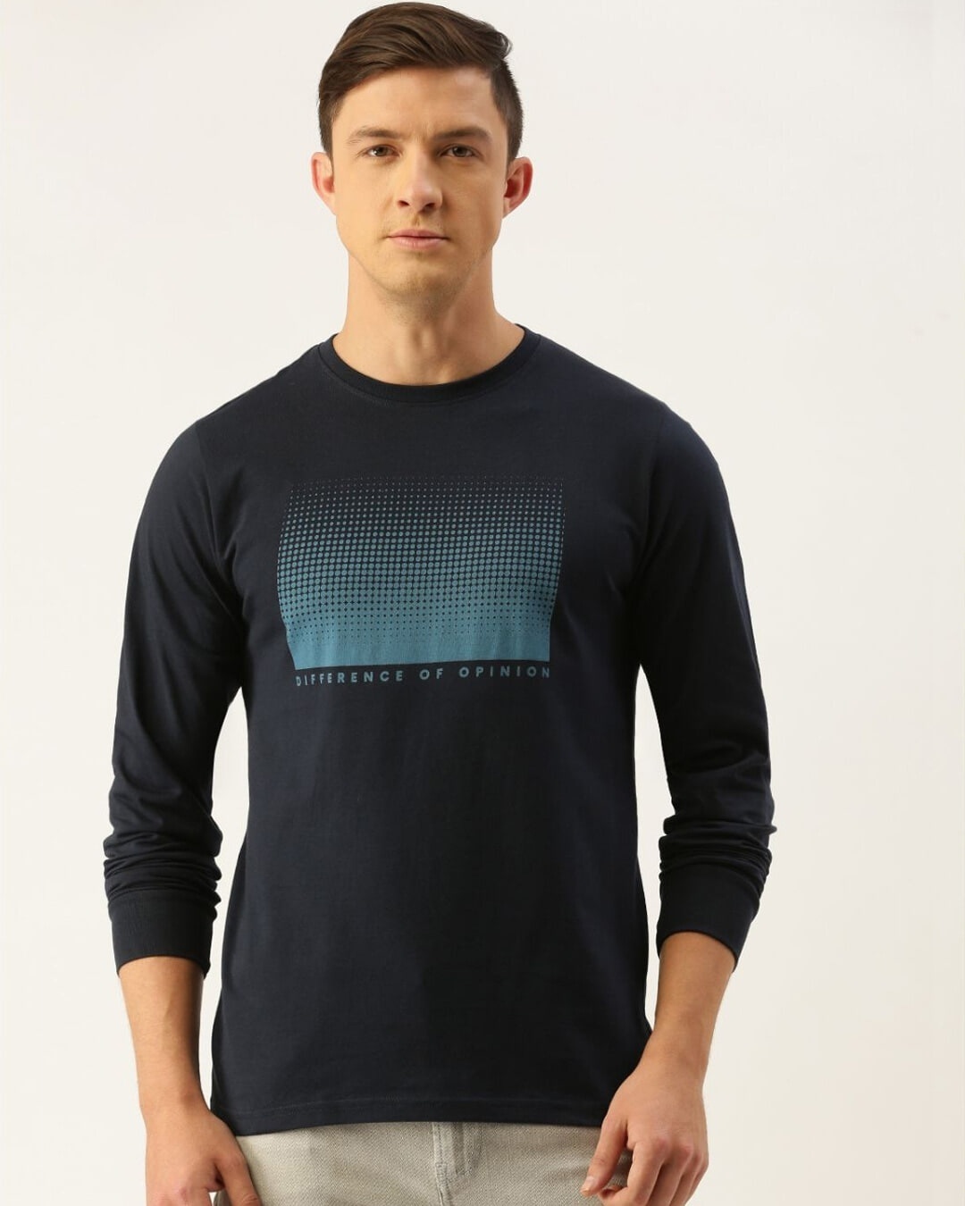 Shop Men's Blue Graphic Print T-shirt