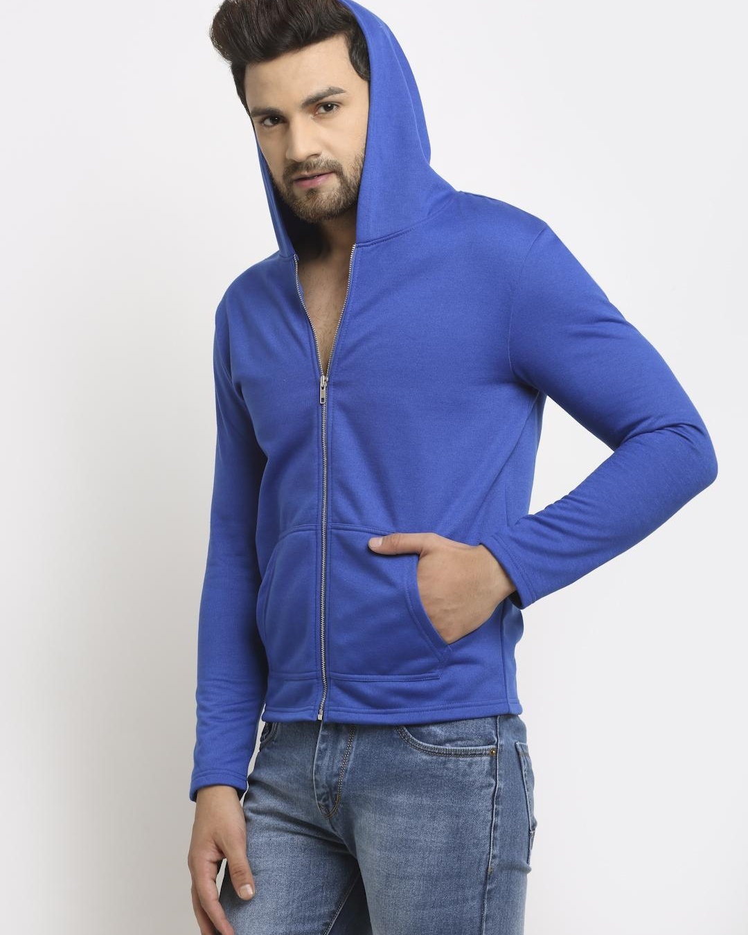 Buy Men's Blue Hoodie for Men Blue Online at Bewakoof