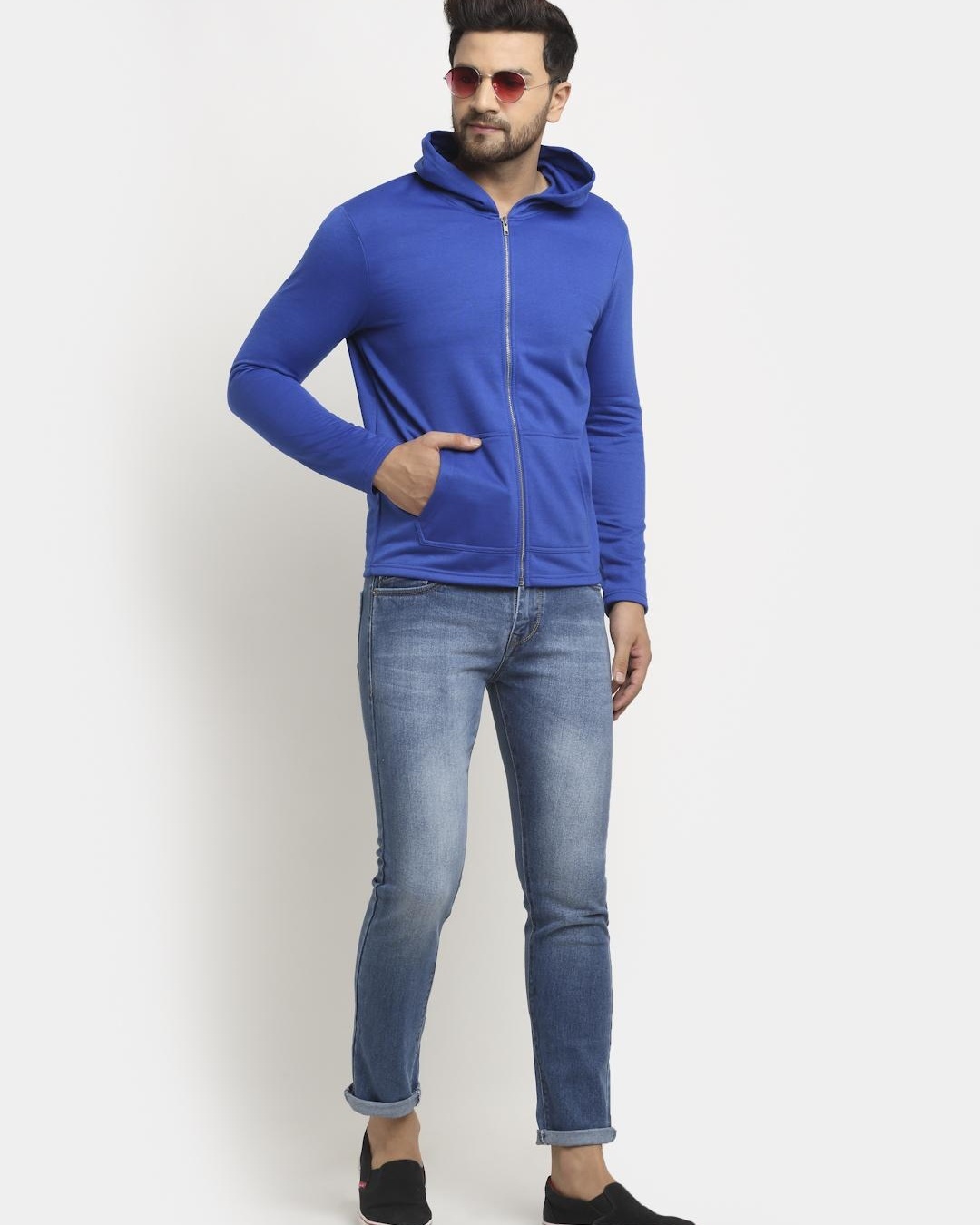 Buy Men's Blue Hoodie for Men Blue Online at Bewakoof