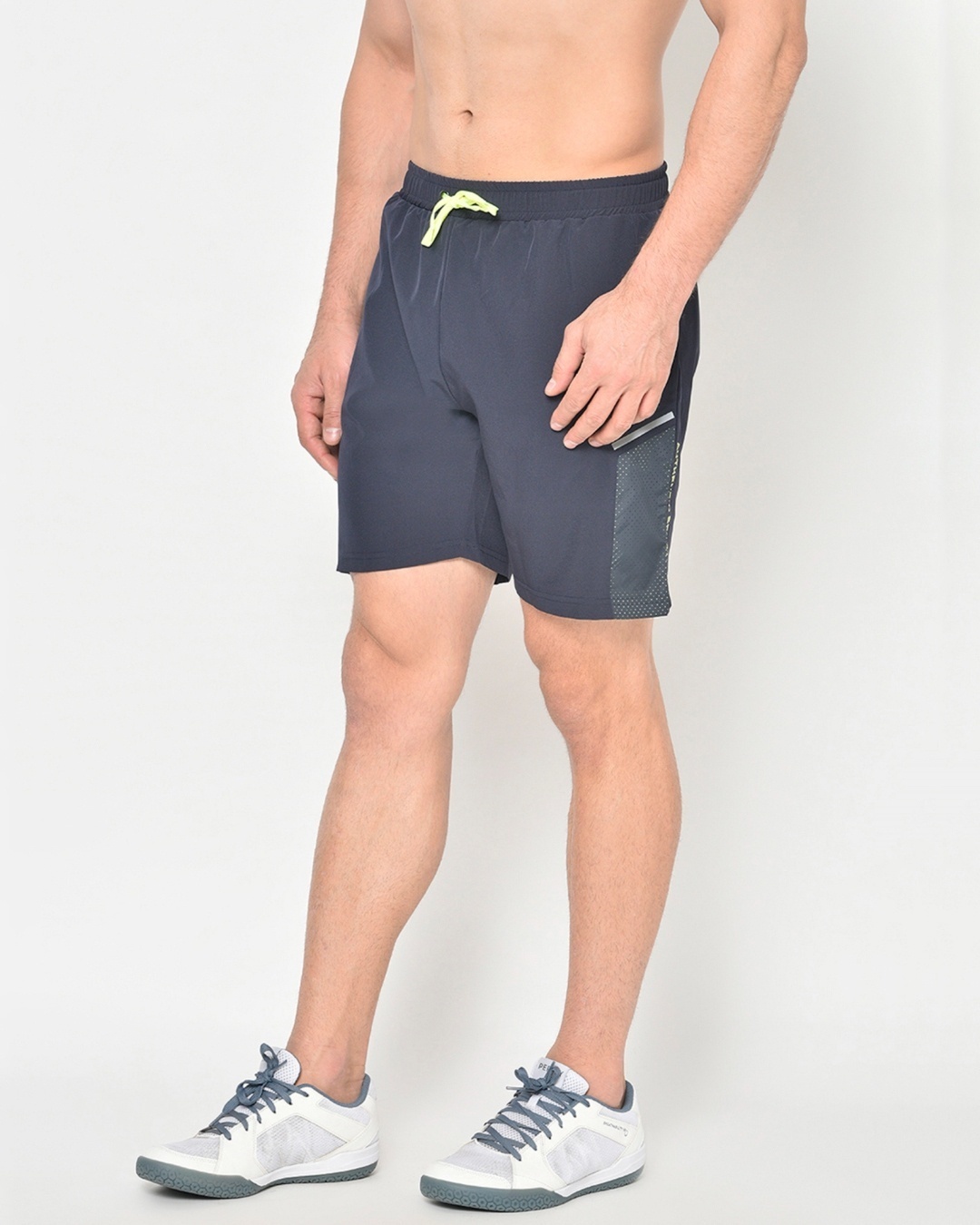 Shop Men's Blue Hydra-Cool Antimicrobial Running Shorts-Full