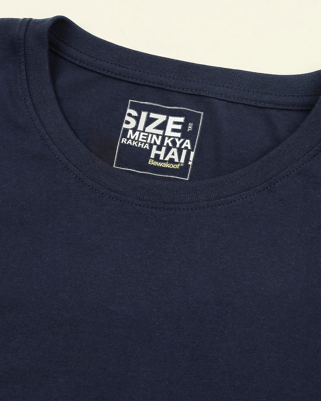 Shop Men's Blue Indian & Proud Typography Plus Size T-shirt