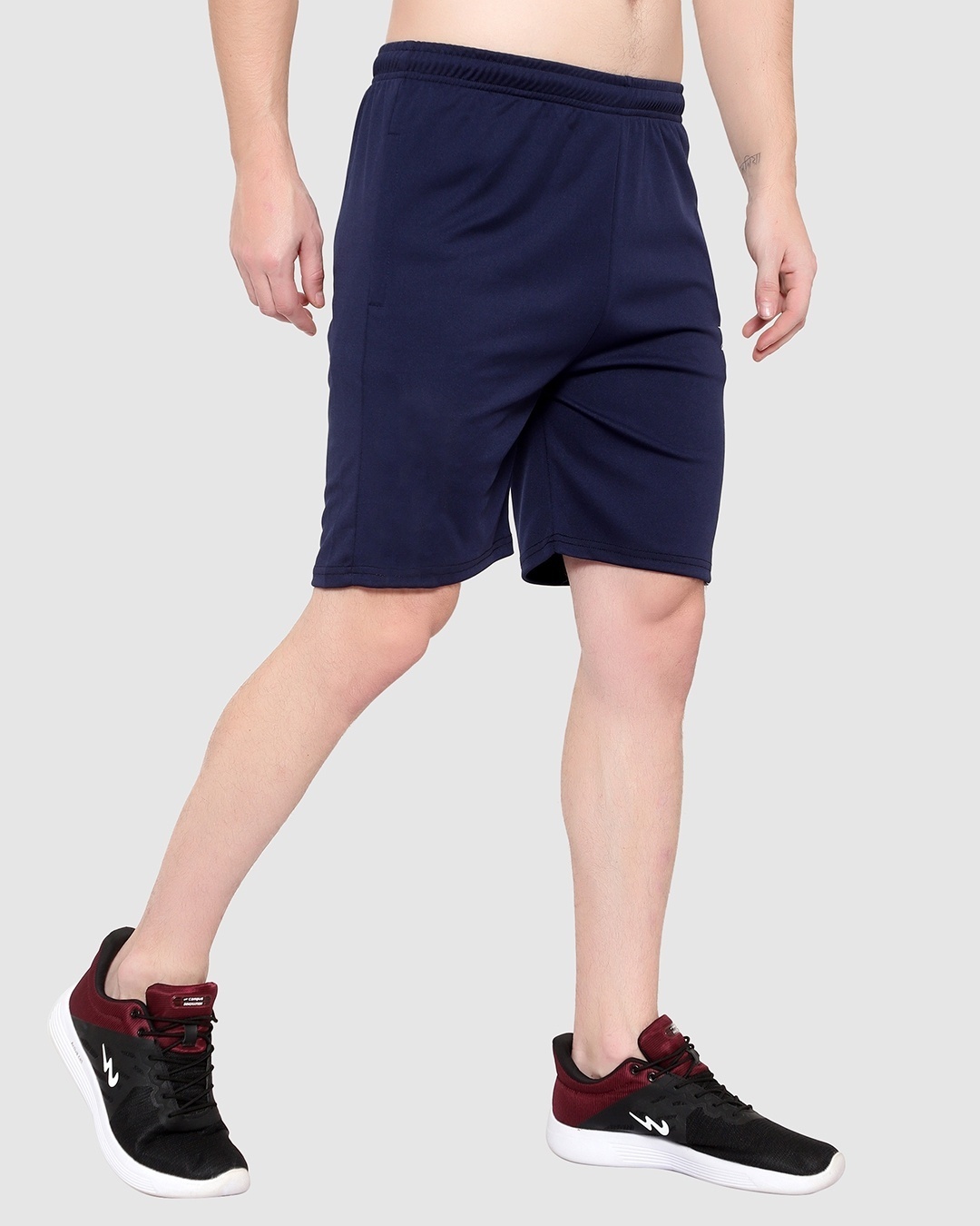 Shop Men's Blue Low-rise Shorts-Back