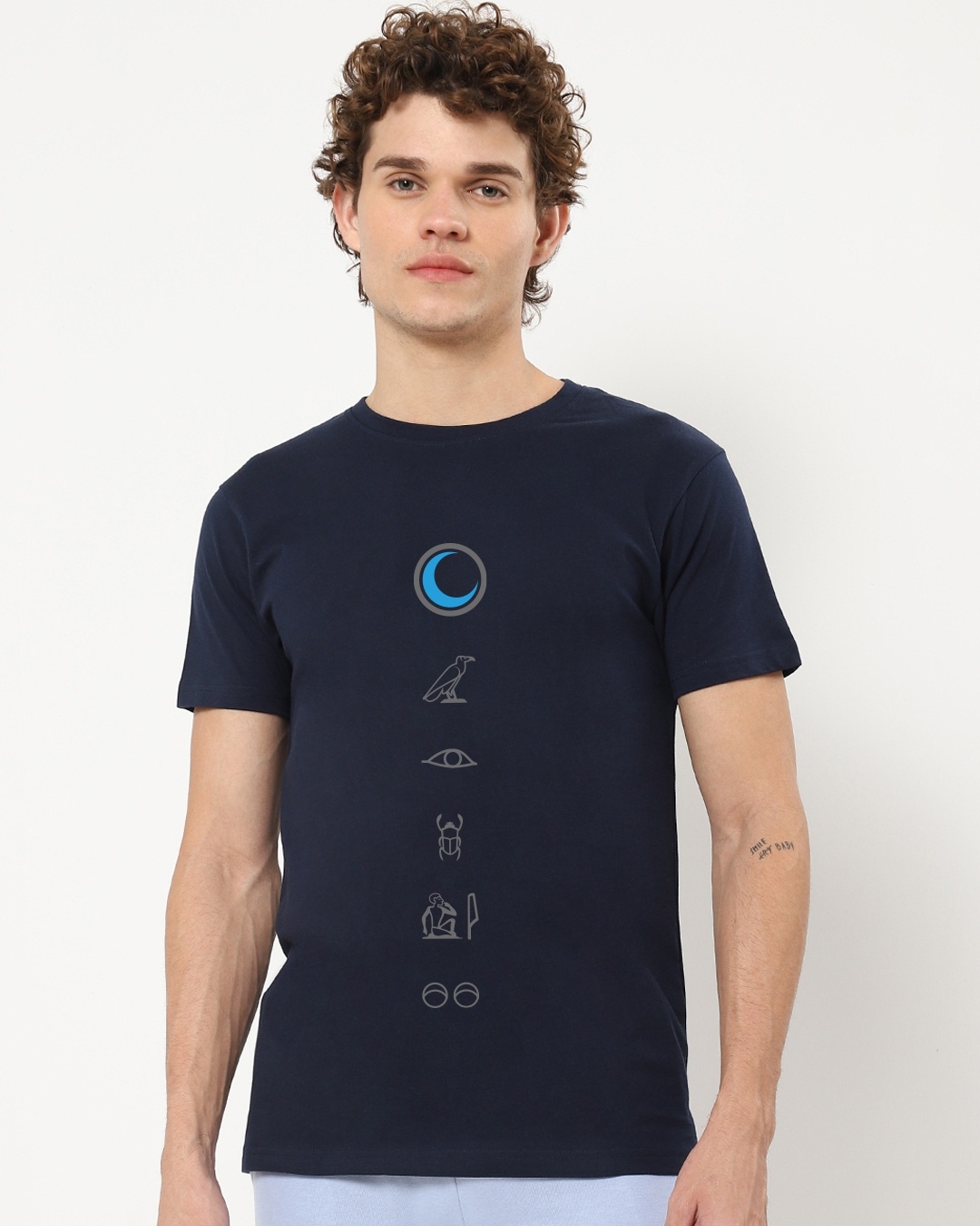 Shop Men's Blue Marvel Moon Knight Graphic Printed T-shirt-Back