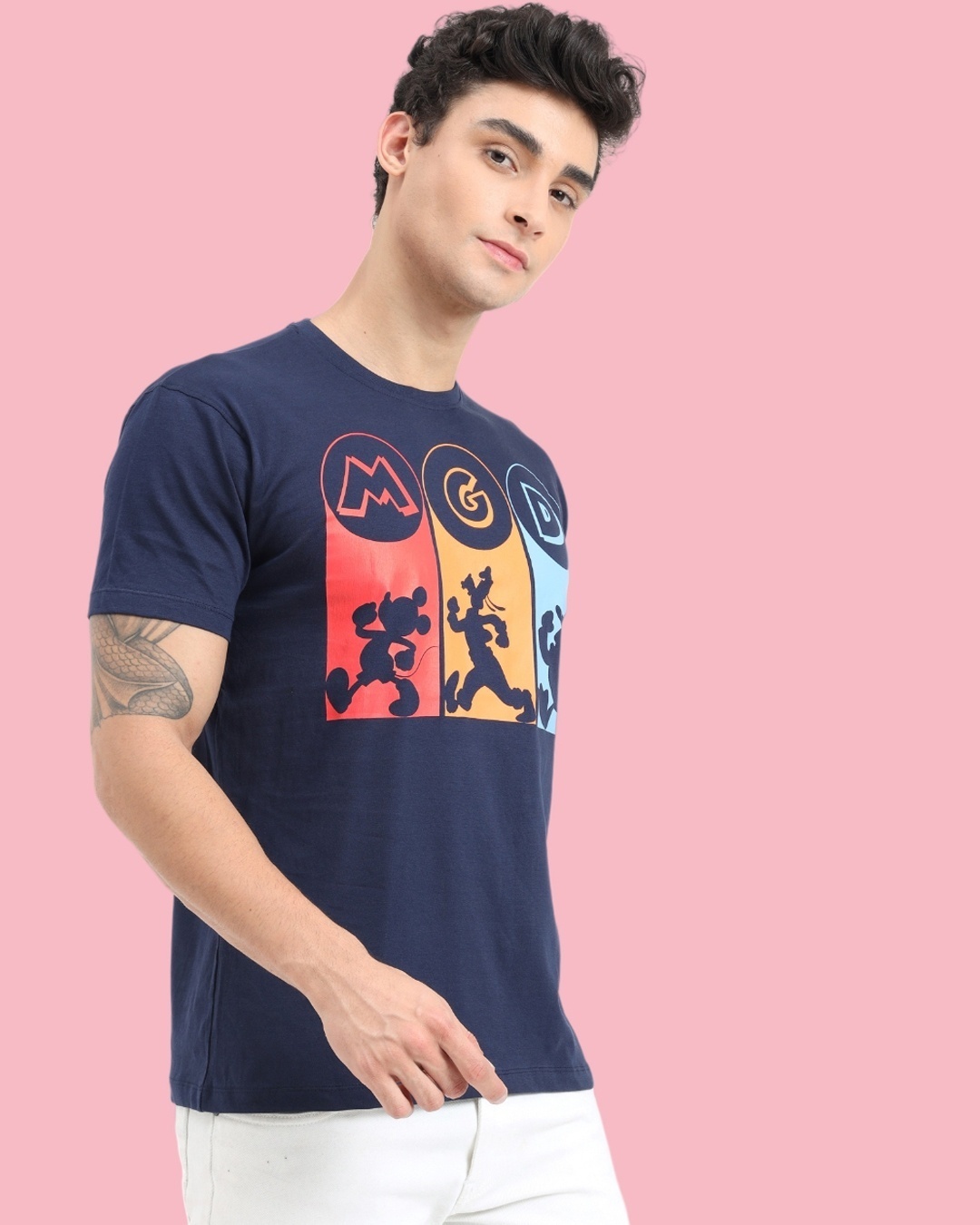Shop Men's Blue MGD Printed T-shirt-Back