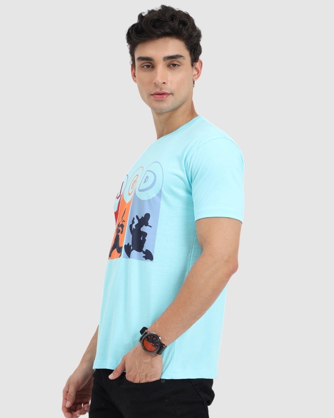 Shop Men's Blue MGD Printed T-shirt-Full