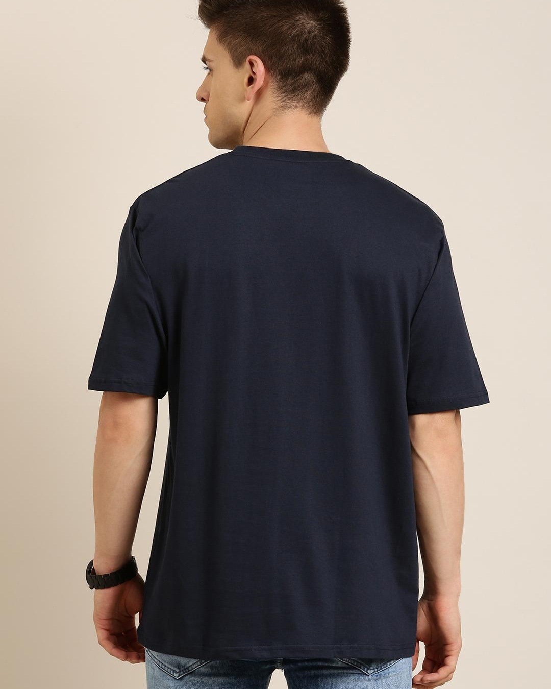 Buy Men's Blue Oversized T-shirt for Men Blue Online at Bewakoof