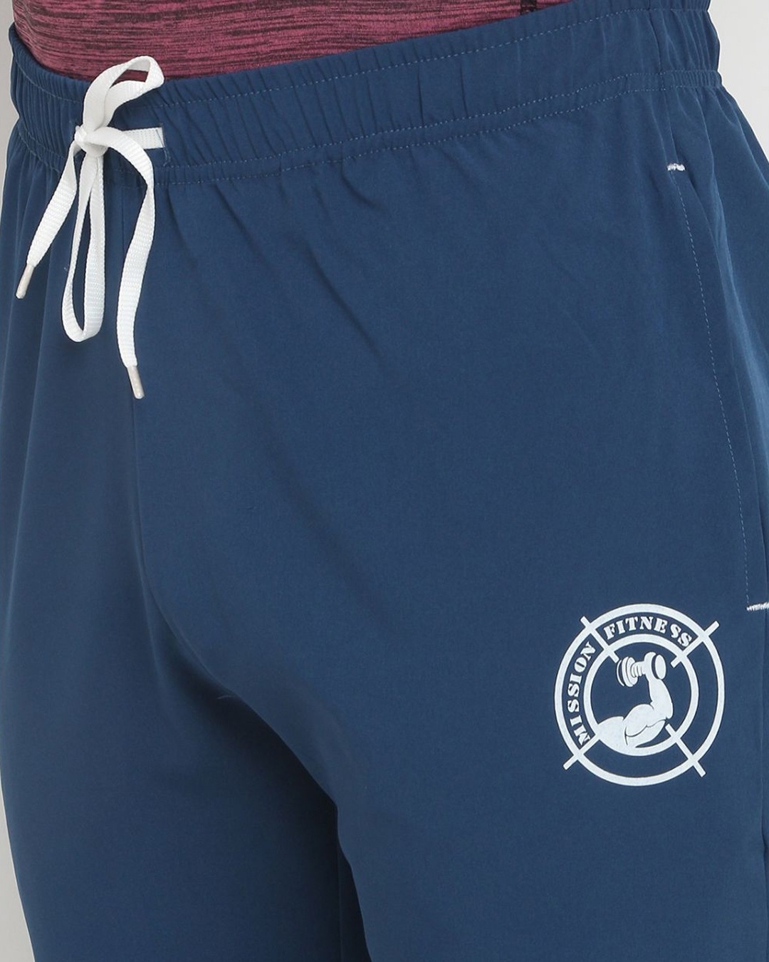 Shop Men's Blue Polyester Track Pants