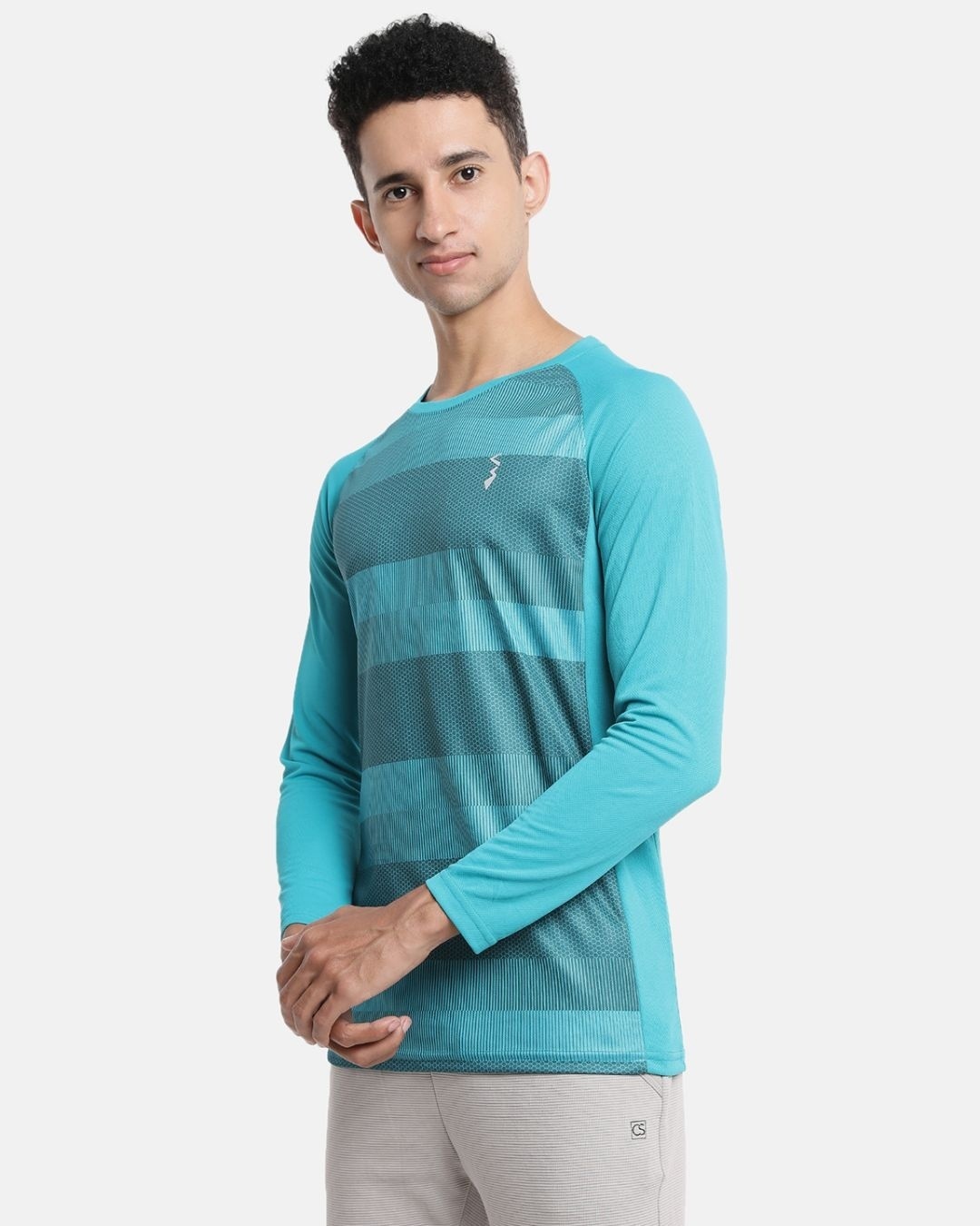 Shop Men's Blue Printed Grindle Effect T-shirt-Back