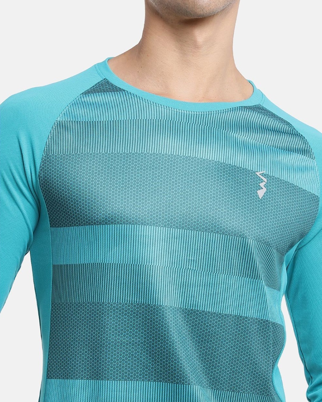 Shop Men's Blue Printed Grindle Effect T-shirt