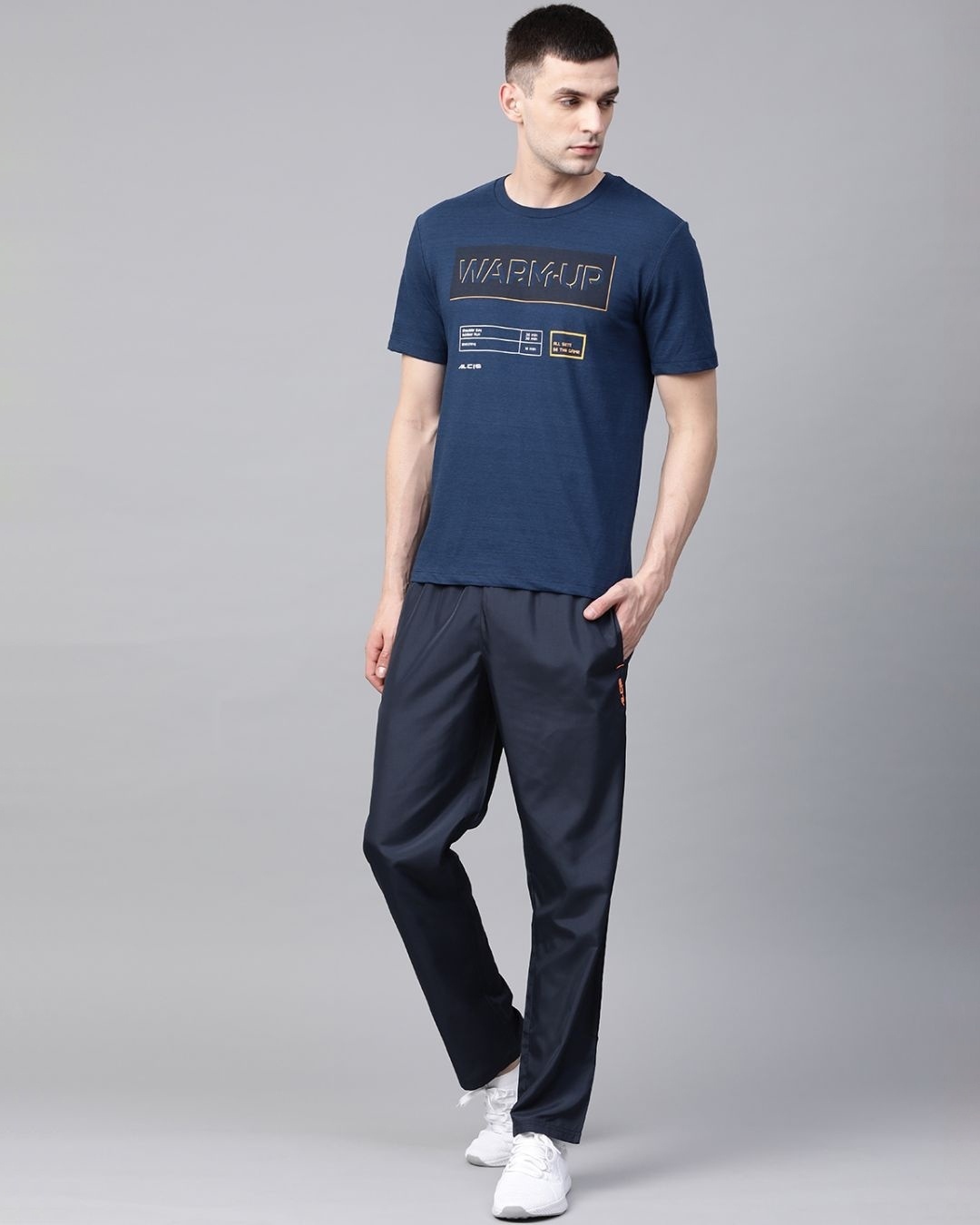 Shop Men's Blue Printed Slim Fit T-shirt