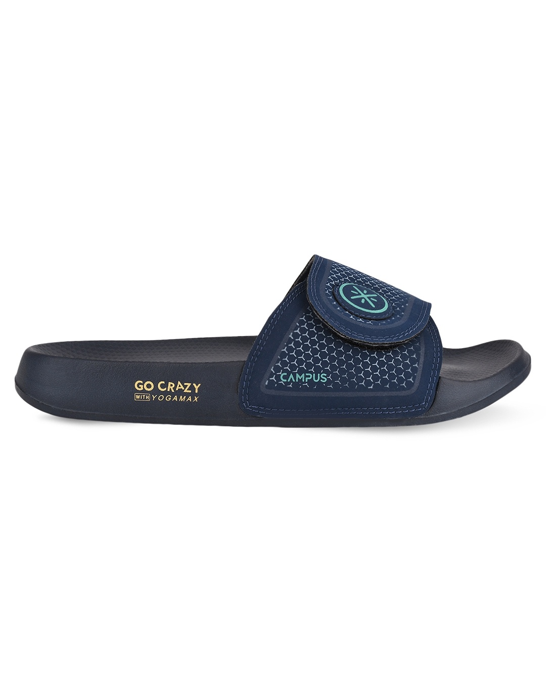 Buy Men's Blue Printed Velcro Sliders Online in India at Bewakoof