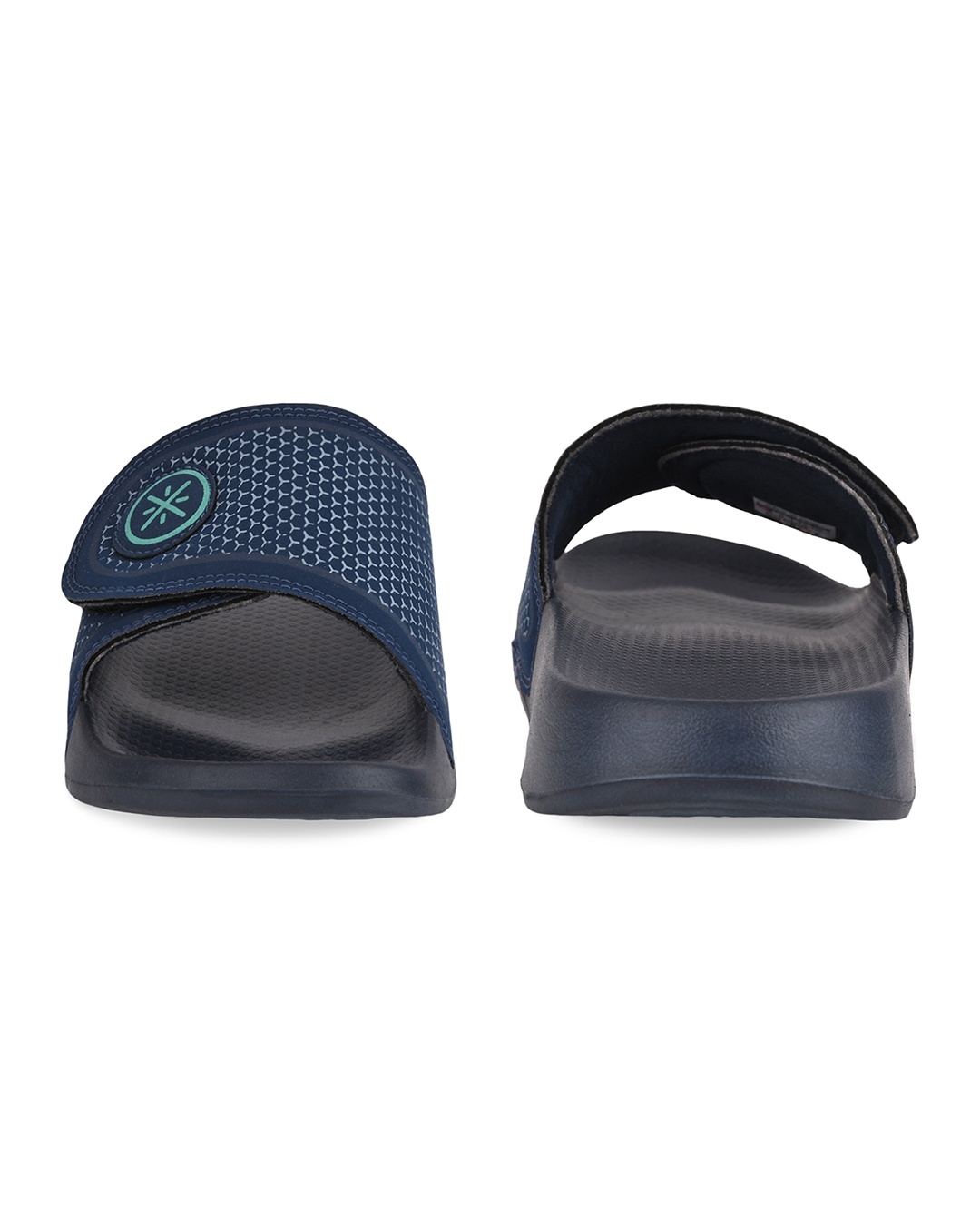 Buy Men's Blue Printed Velcro Sliders Online in India at Bewakoof