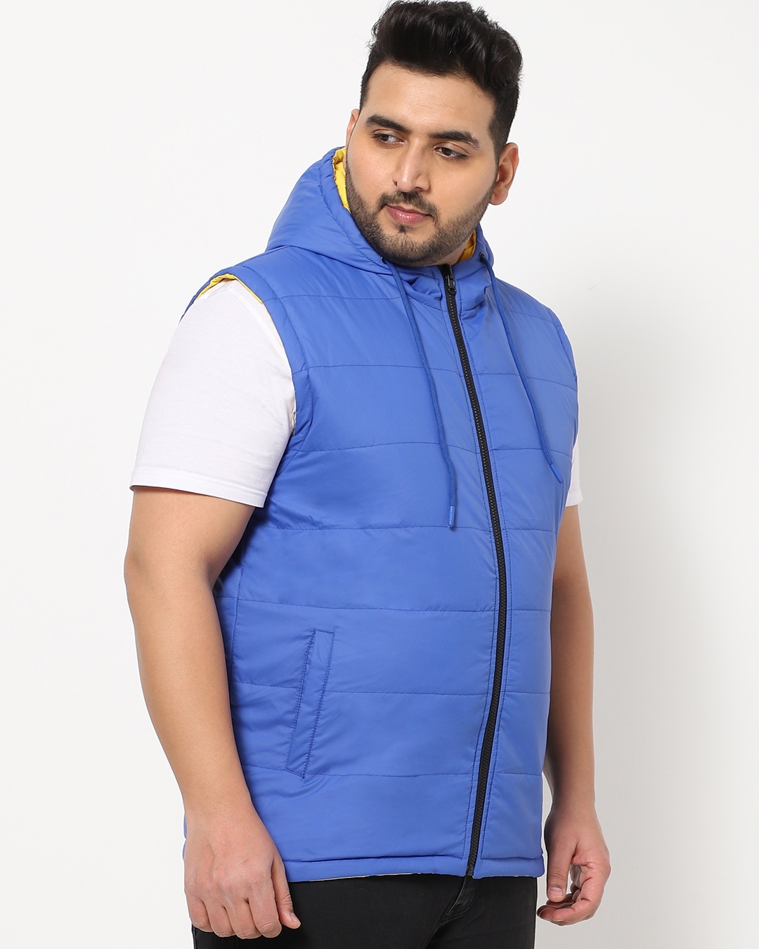 Shop Men's Blue Reversible Hoodie-Back