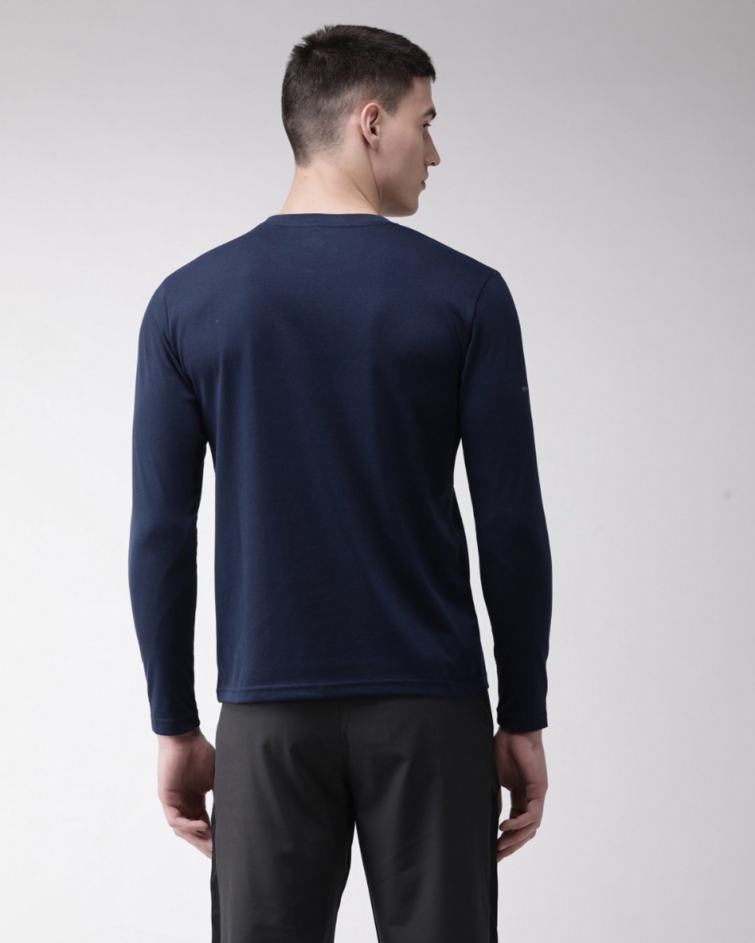 Shop Men's Blue Self Design Slim Fit T-shirt-Design