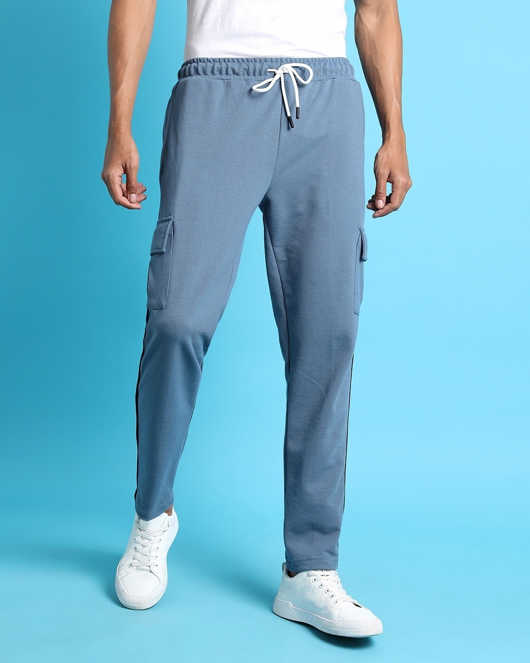 Slim Fit Cotton twill trousers - Beige - Men | H&M IN