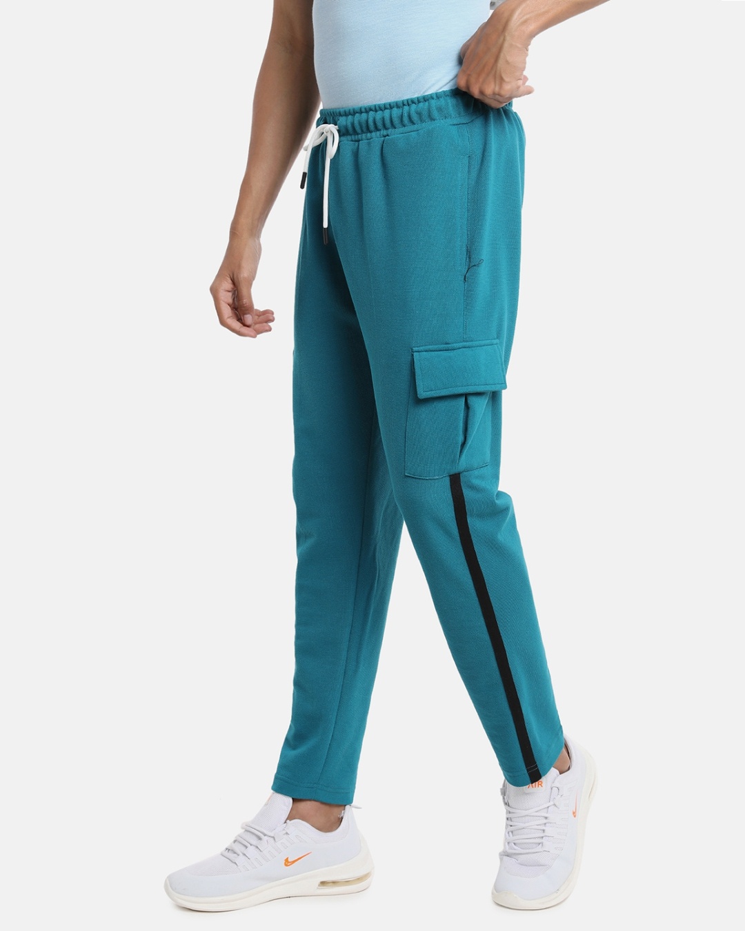 Buy Men's Blue Slim Fit Cotton Track Pants for Men Blue Online at Bewakoof