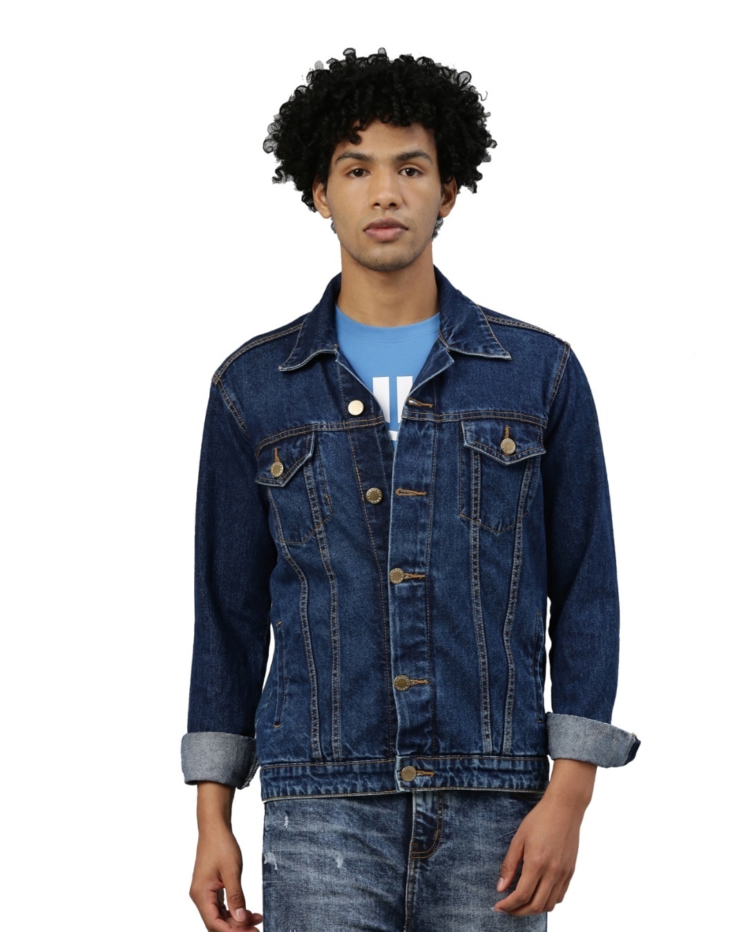 Buy XueYin® Men's Denim Jacket Slim Fit at Ubuy India