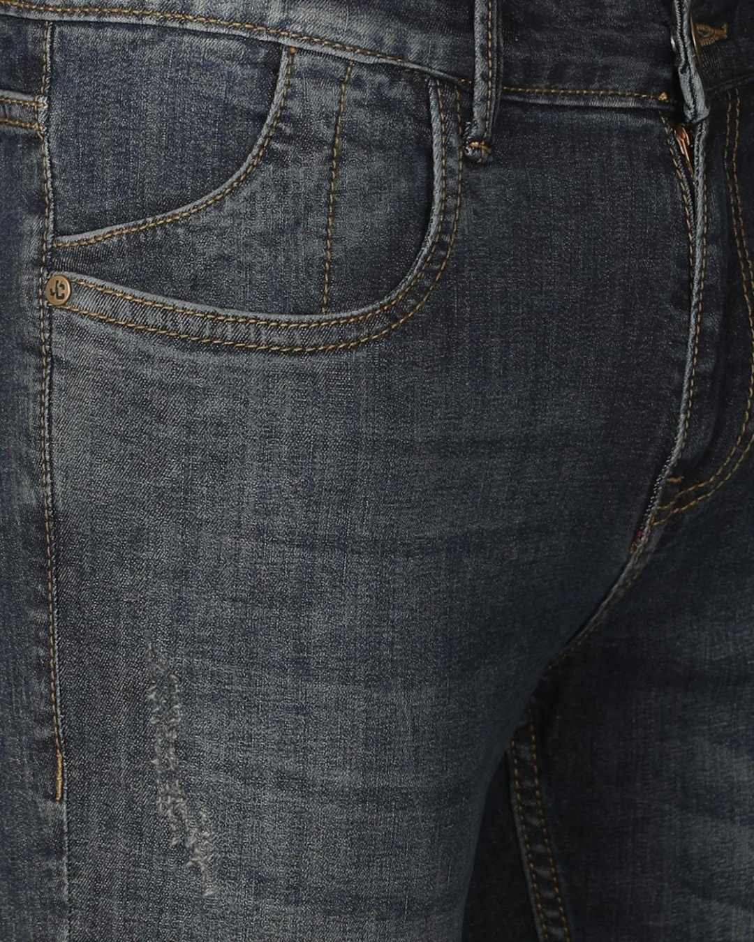 Buy Men's Blue Slim Fit Distressed Jeans for Men Blue Online at Bewakoof