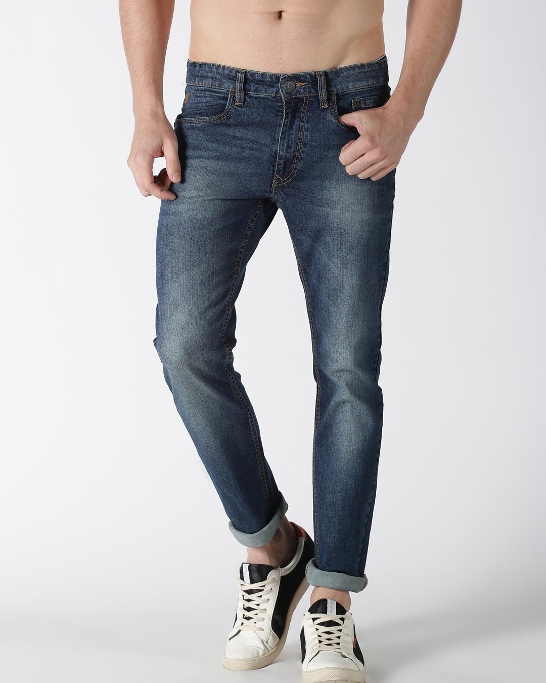 Buy Men's Blue Slim Fit Jeans for Men Blue Online at Bewakoof