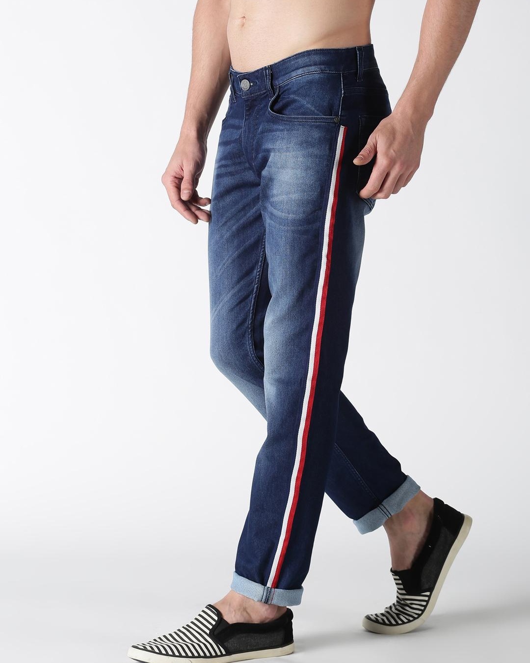 Buy Men's Blue Slim Fit Jeans for Men Blue Online at Bewakoof