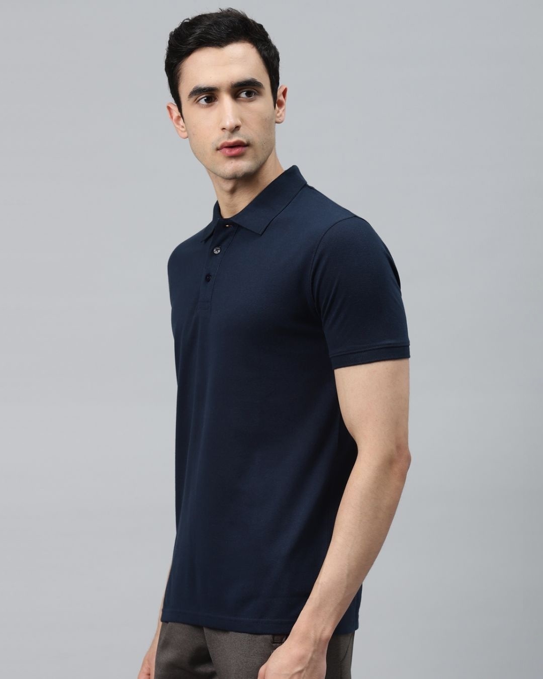 Shop Men's Blue Slim Fit T-shirt-Design