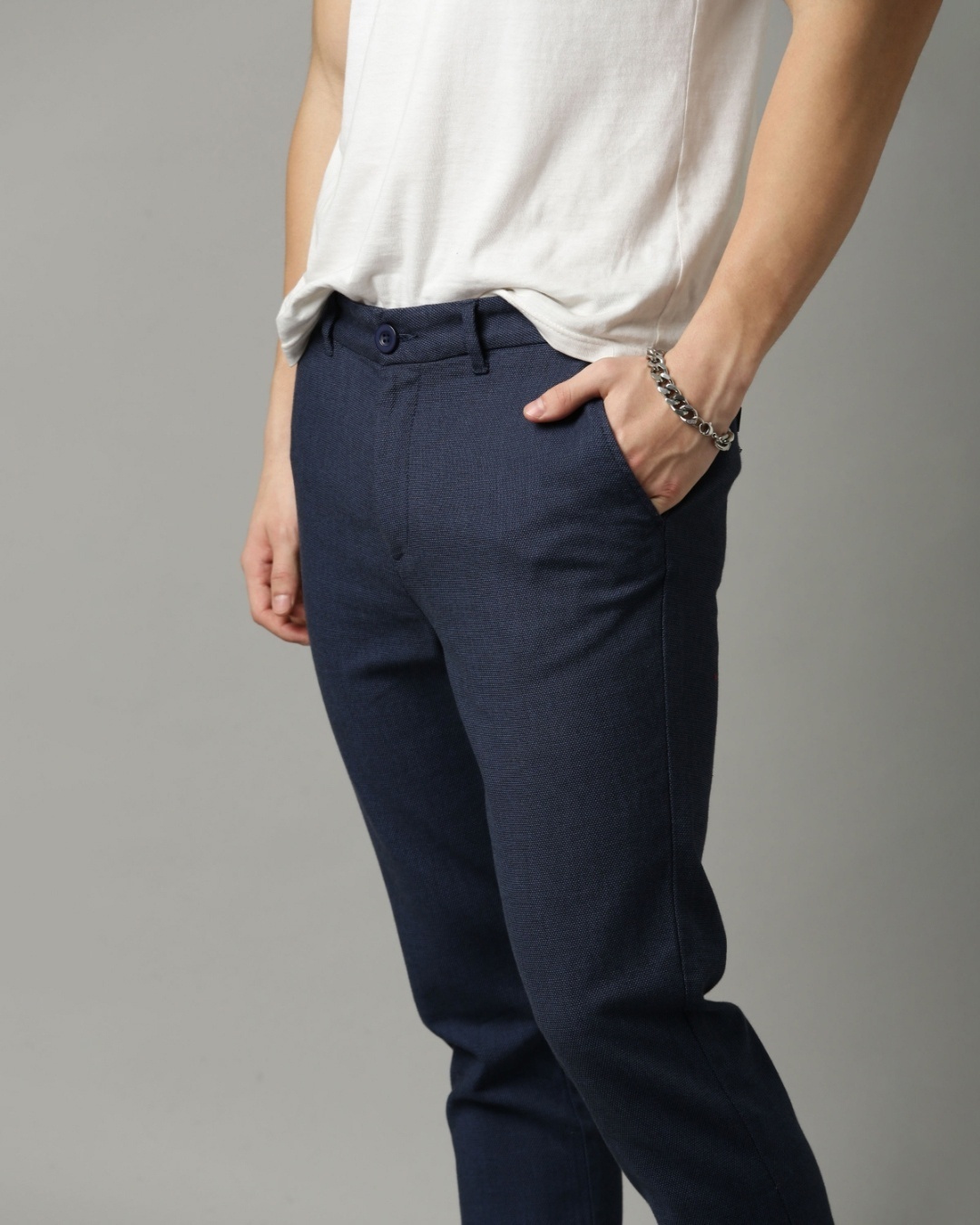 Shop Men's Blue Slim Fit Trouser