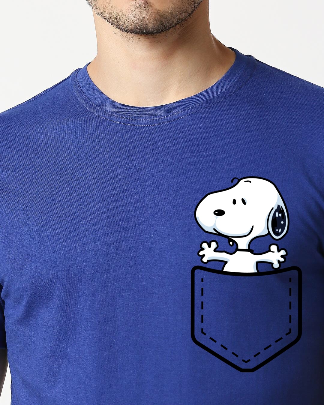 Buy Men's Blue Snoopy Printed T-shirt for Men Blue Online at Bewakoof