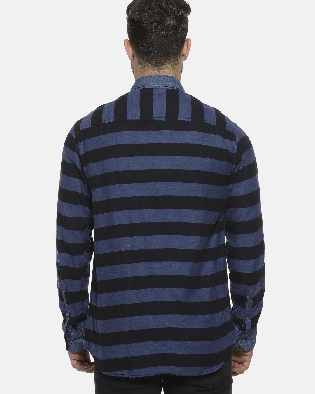 Blue stripe men's • L