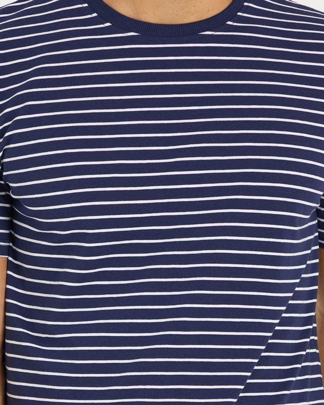 Buy Men's Blue Striped T-shirt for Men Blue Online at Bewakoof