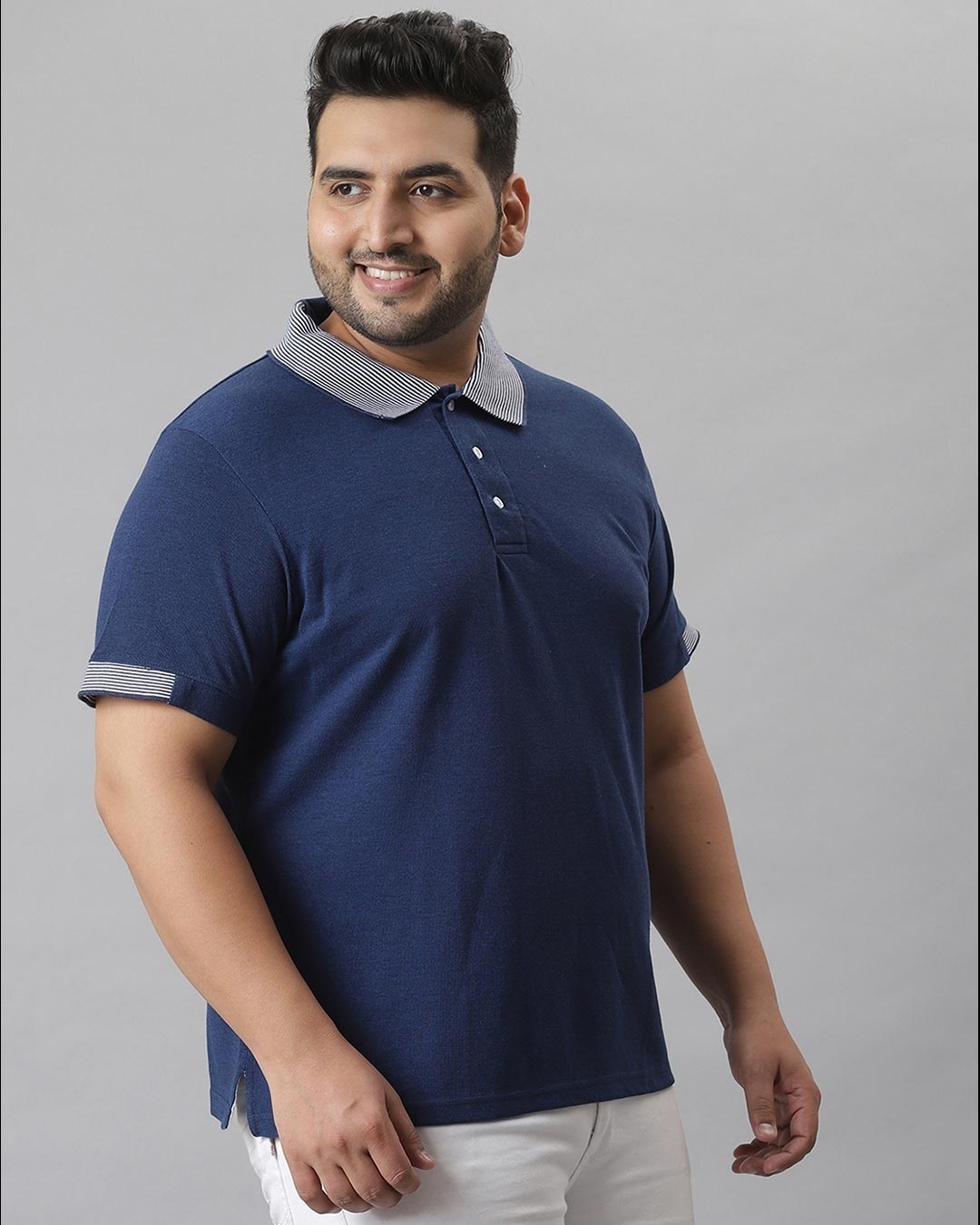 Shop Men's Blue Stylish Half Sleeve Casual T-shirt-Full