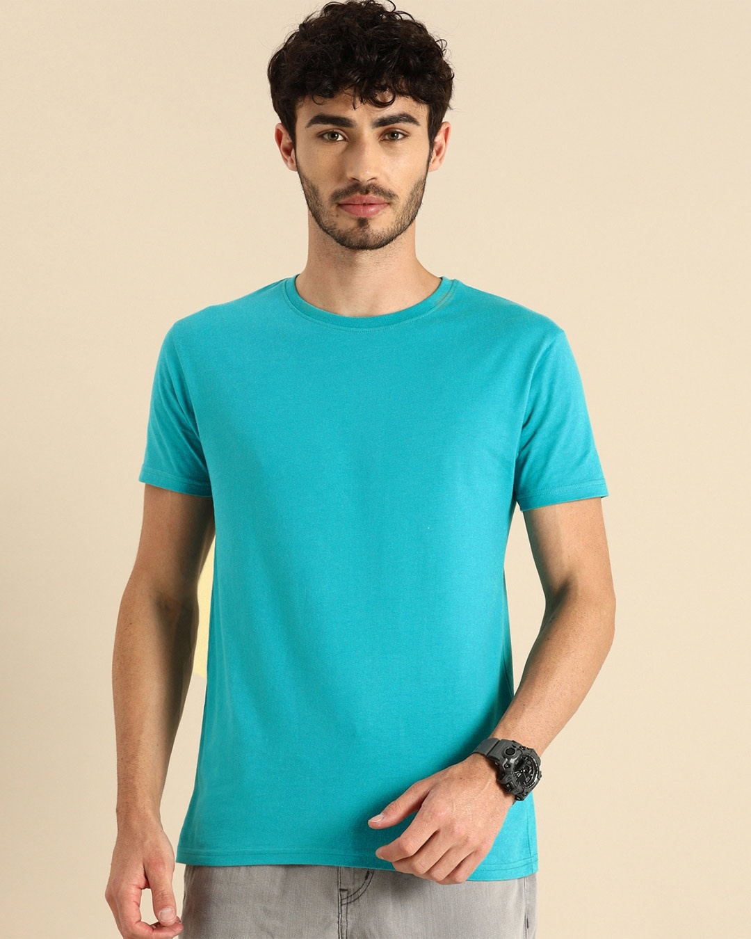 Shop Men's Blue T-shirt-Back