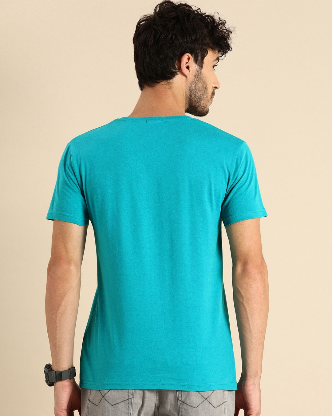 Shop Men's Blue T-shirt-Full
