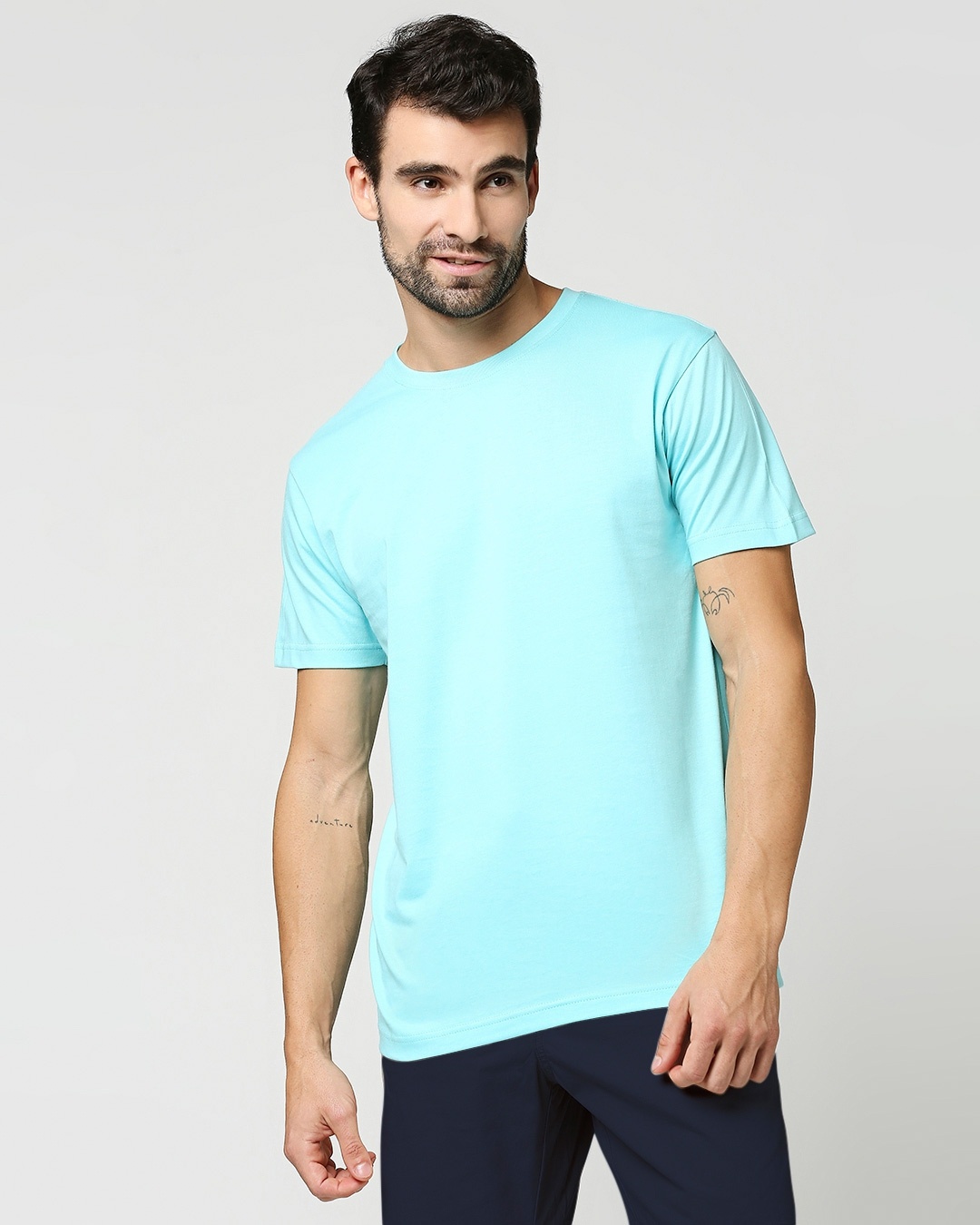 Shop Men's Blue T-shirt-Back
