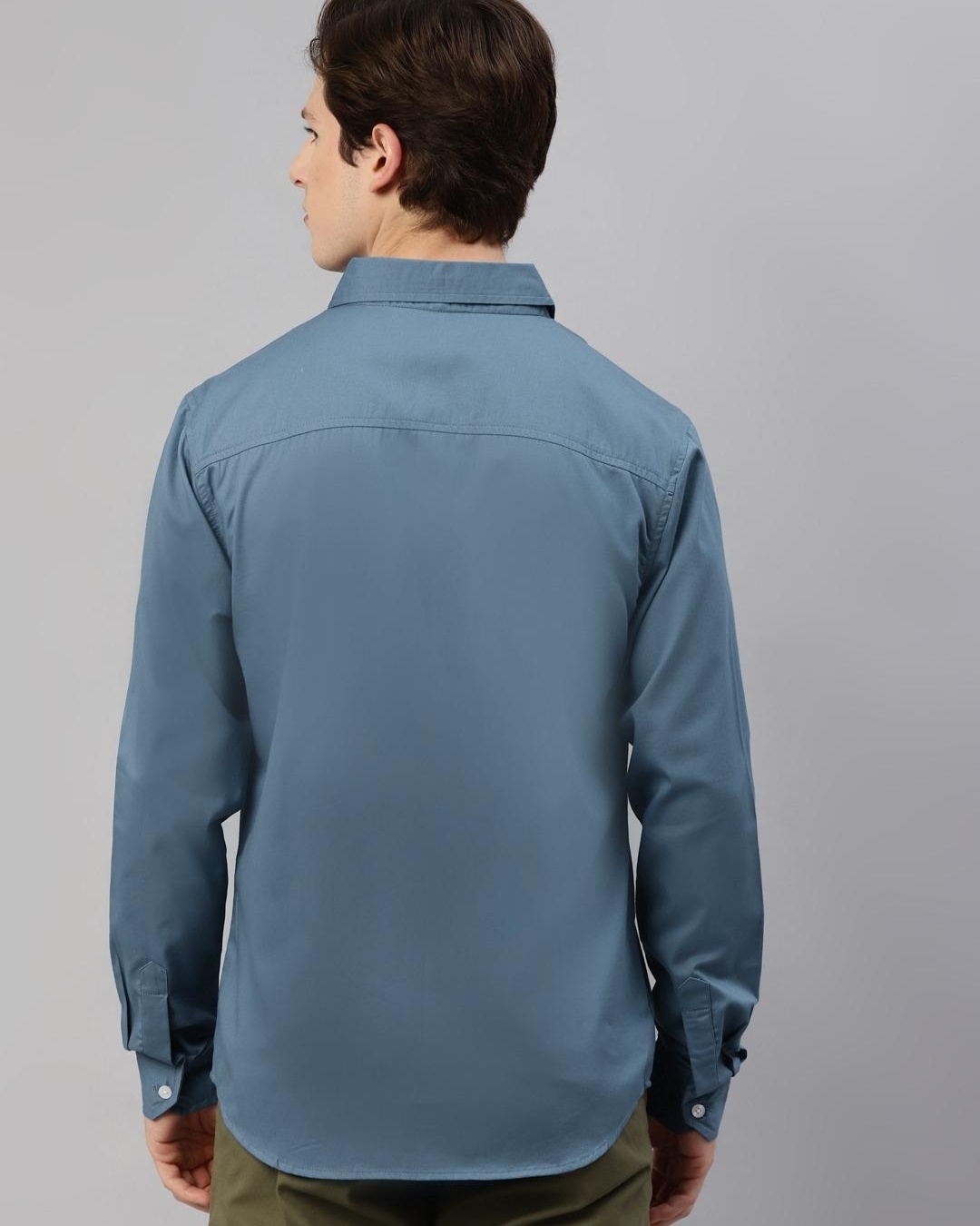 Shop Men's Blue Typography Shirt-Design
