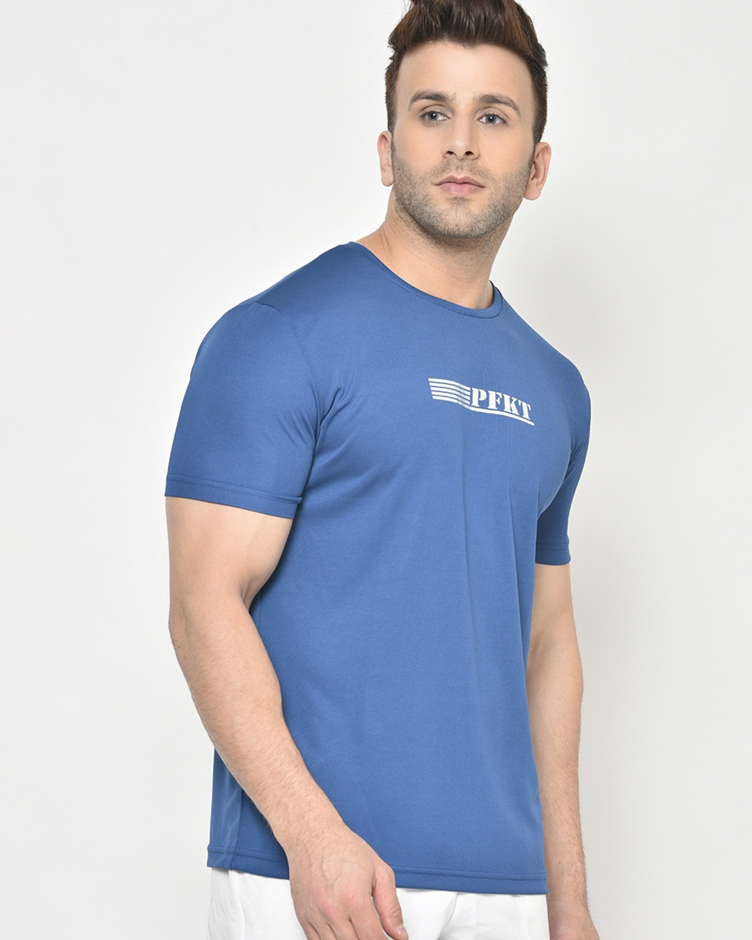 Shop Men's Blue Typography T-shirt-Design