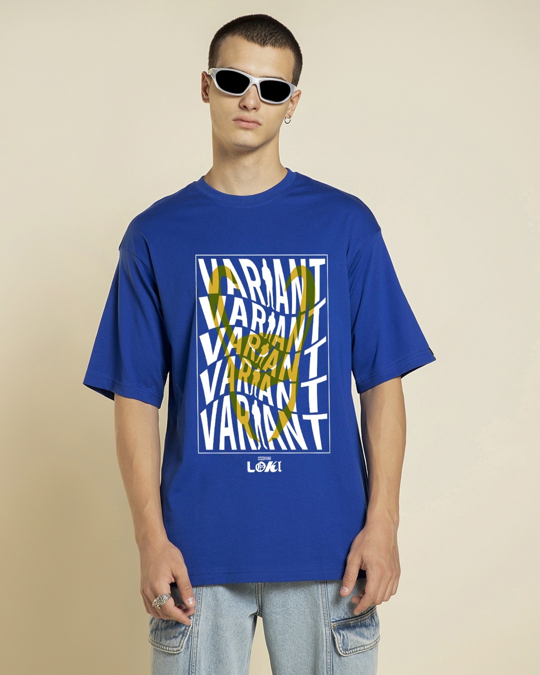 Buy Men's Blue Variant Graphic Printed Oversized Tshirt Online at Bewakoof
