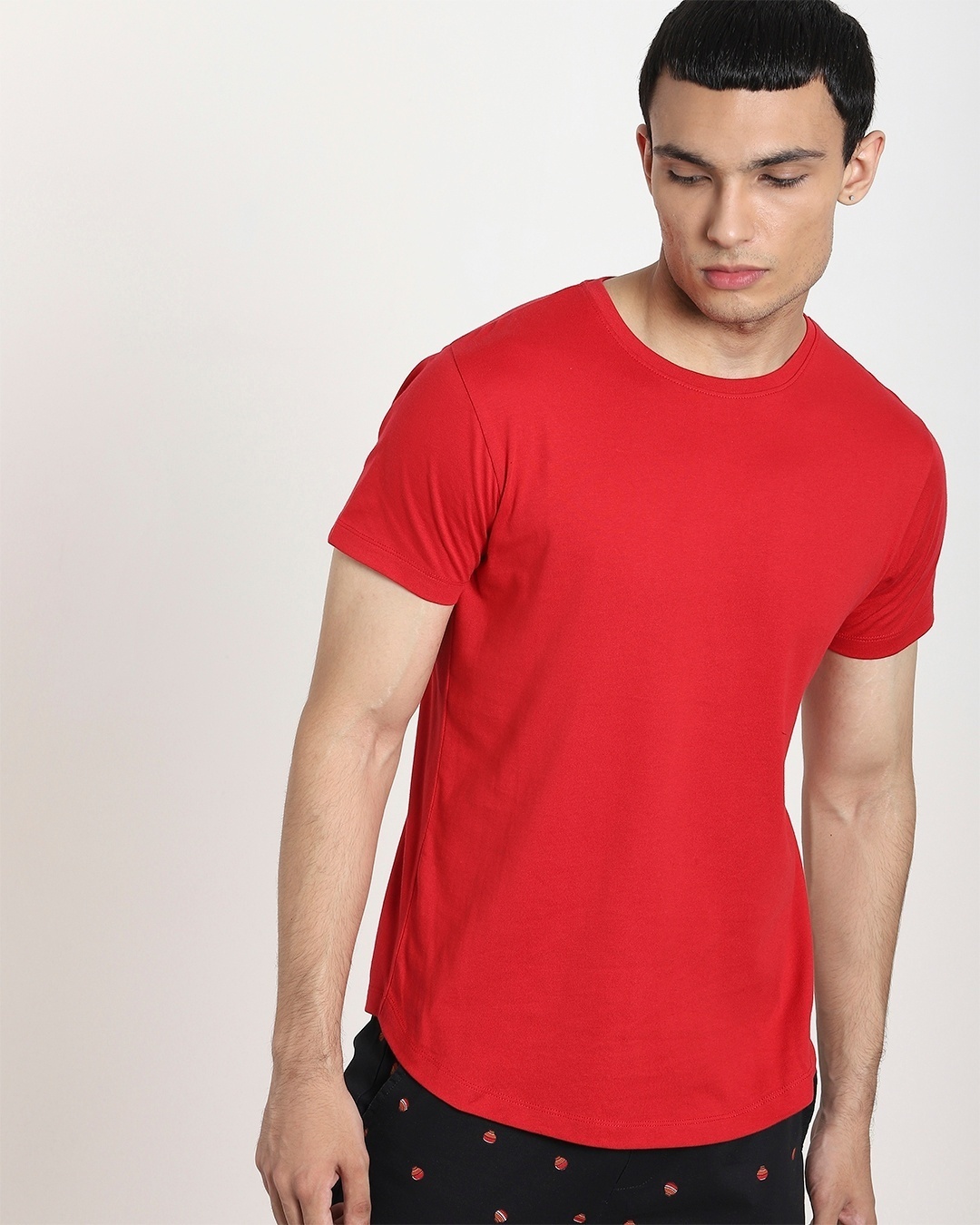 Shop Men's Bold Red Apple Cut T-shirt-Design