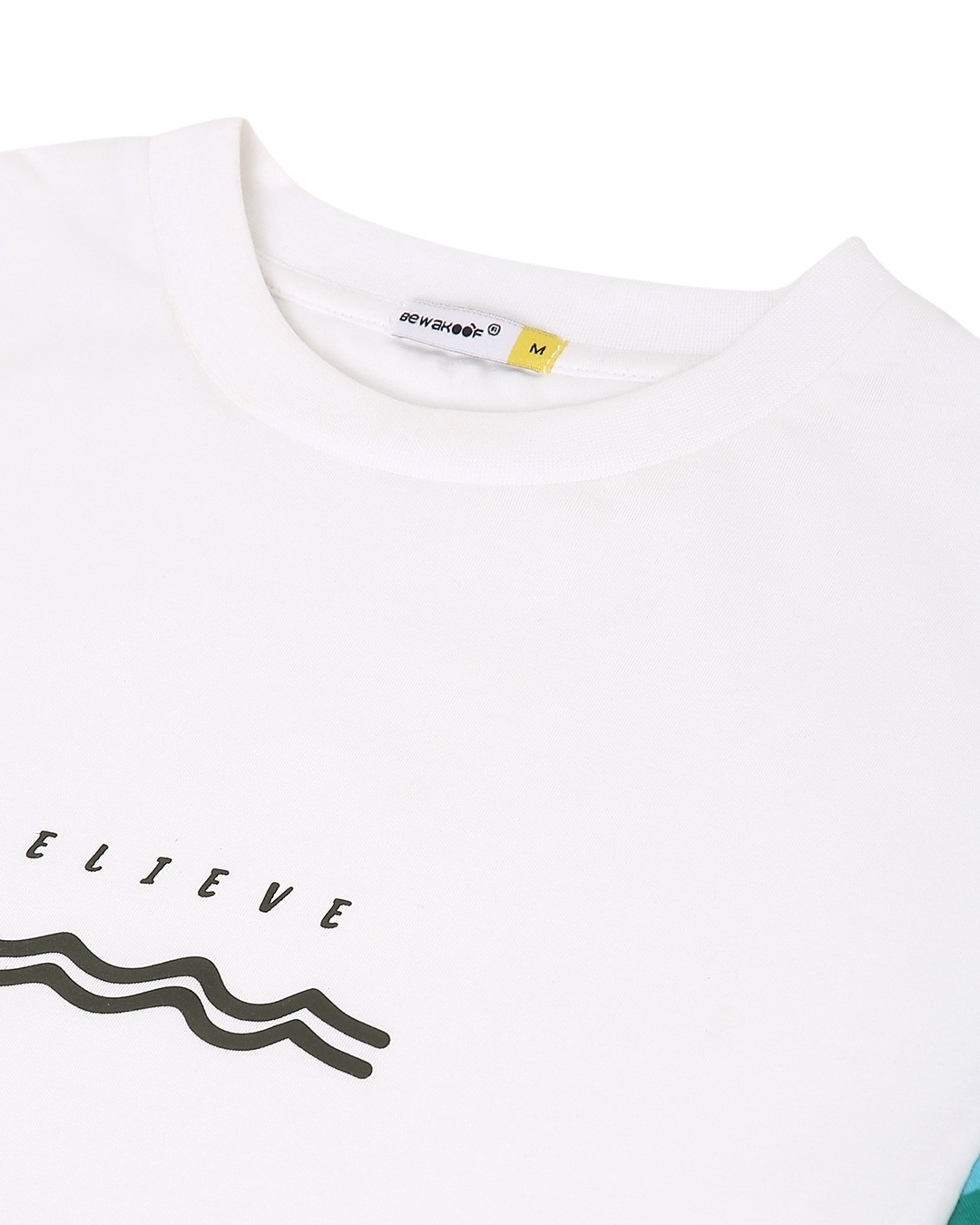 Shop Men's Bright White Believe Plus Size Color Block Oversized T-shirt