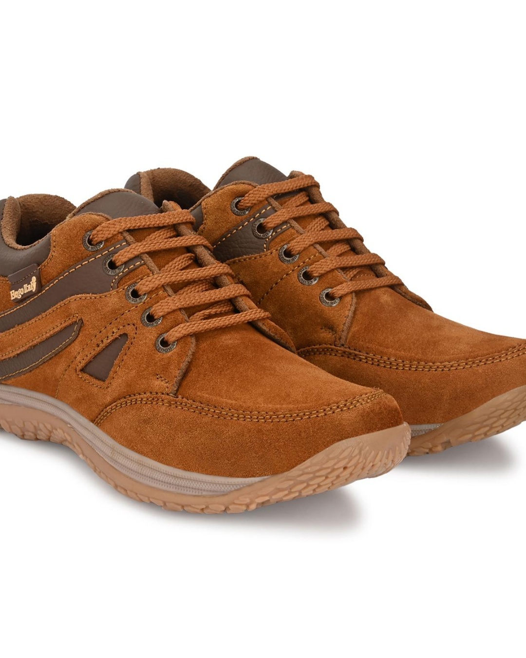Buy Men's Brown Color Block Casual Shoes Online in India at Bewakoof