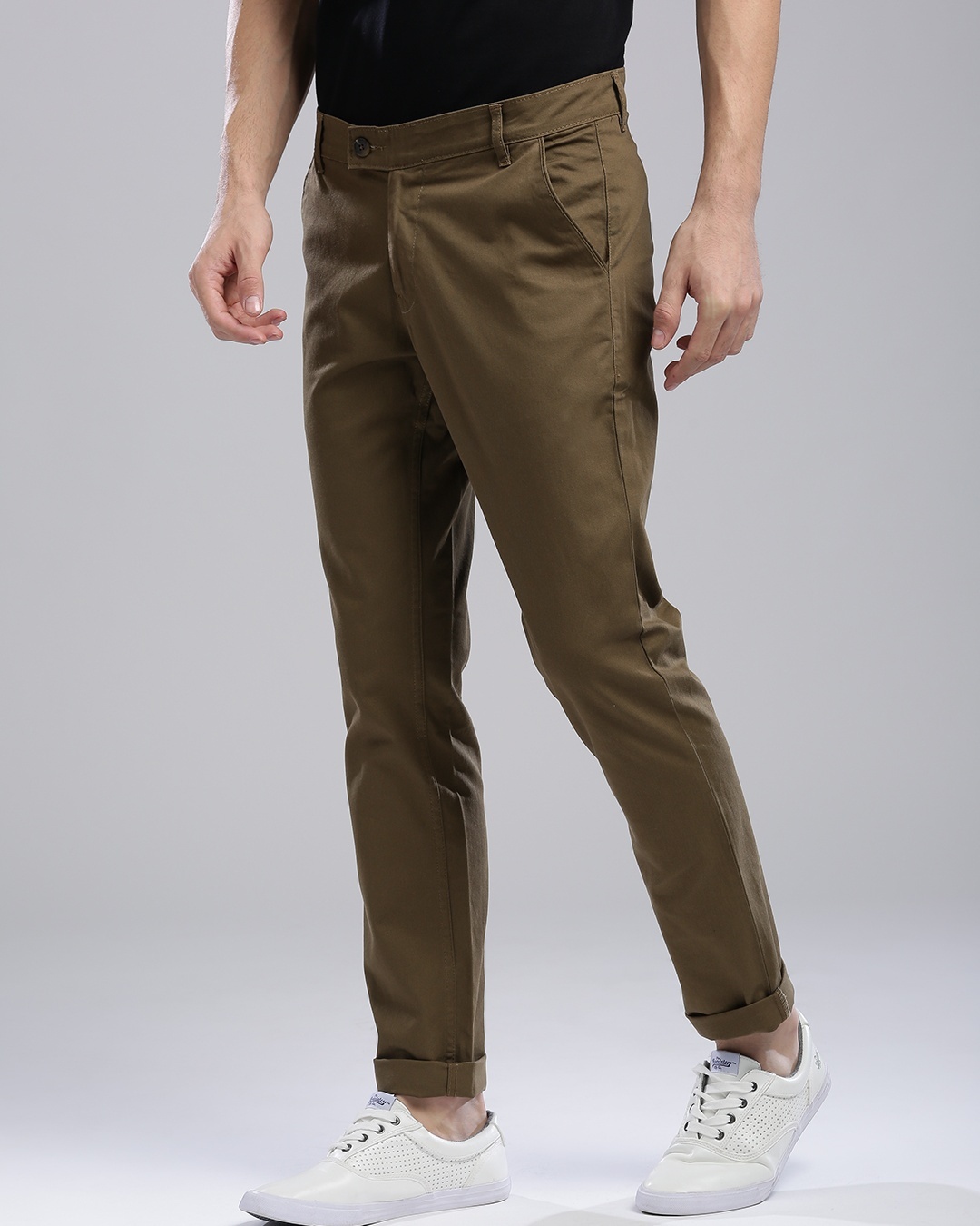 Shop Men's Brown Slim Fit Chinos-Design