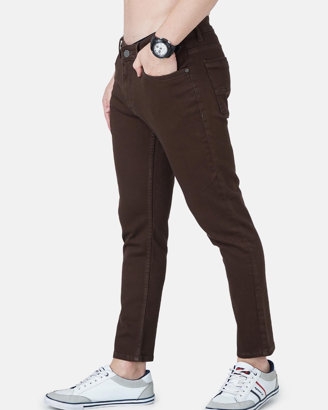 Buy Men's Brown Slim Fit Jeans for Men Brown Online at Bewakoof