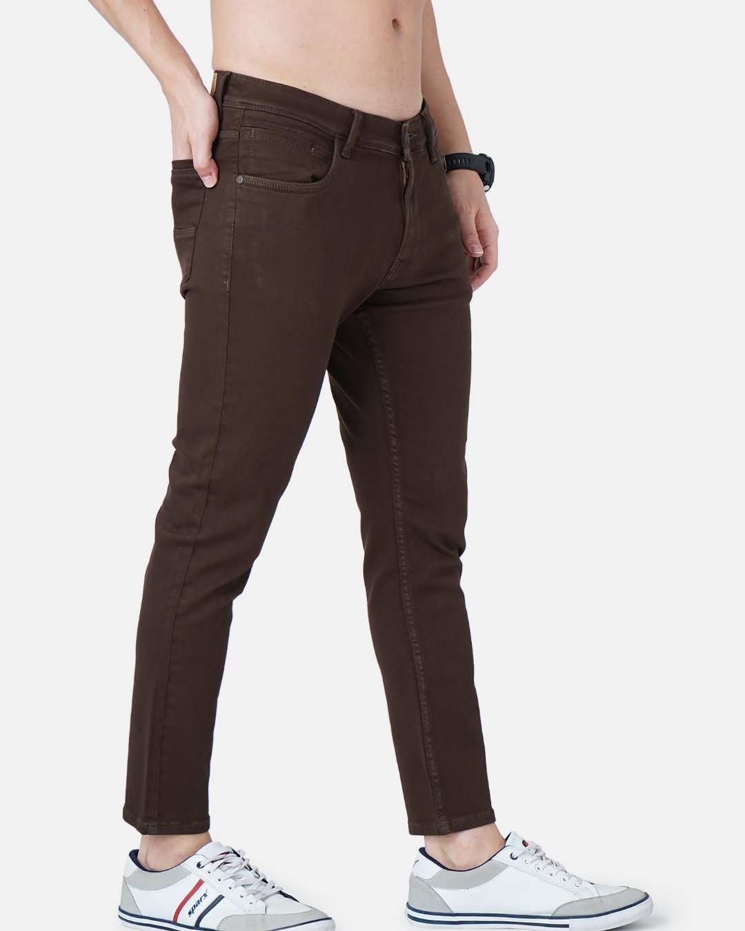 Buy Men's Brown Slim Fit Jeans for Men Brown Online at Bewakoof