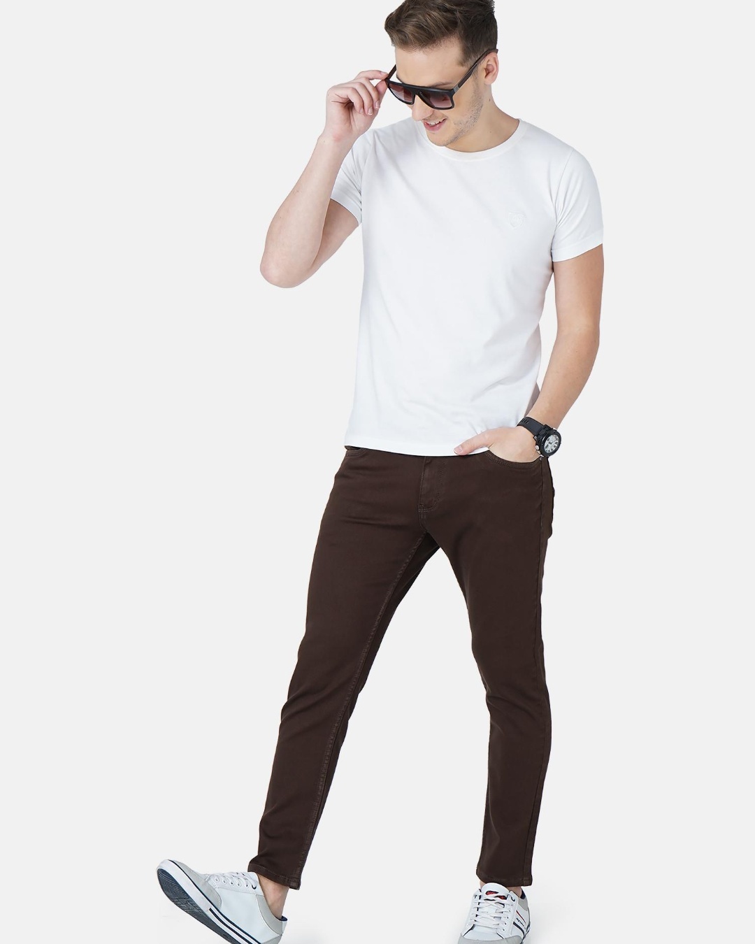 Buy Men's Brown Slim Fit Jeans for Men Brown Online at Bewakoof