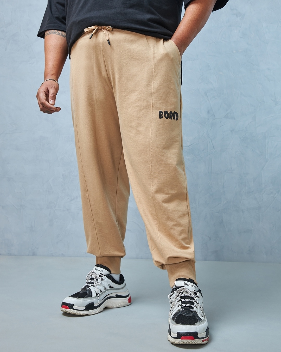 Mens big and tall khaki sales joggers