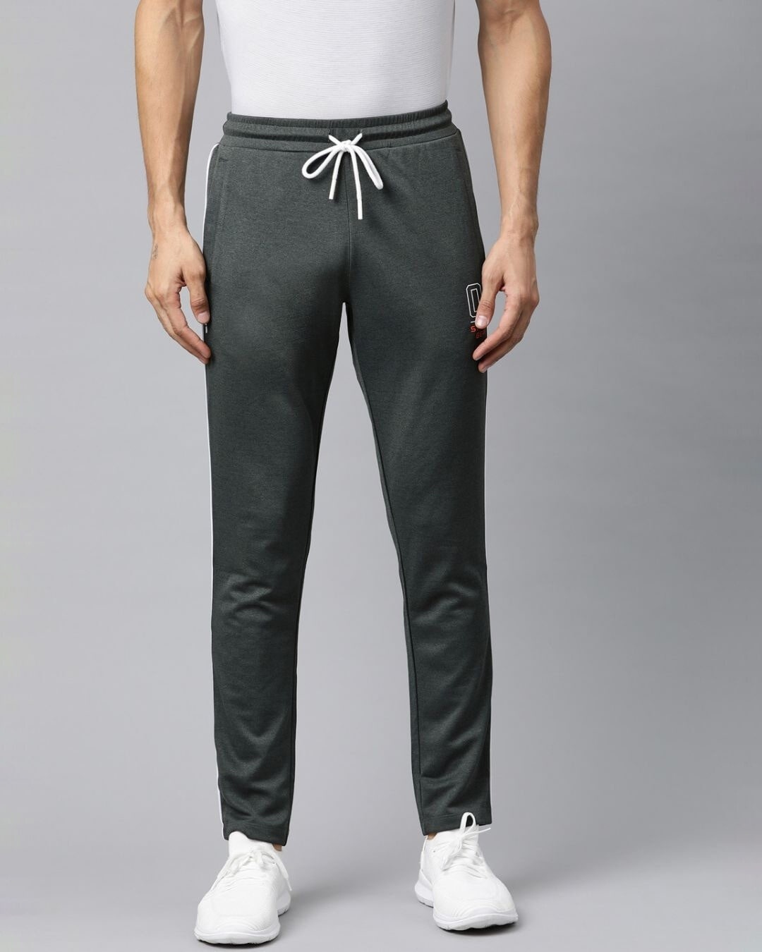 Shop Men's Charcoal Grey Solid Track Pants