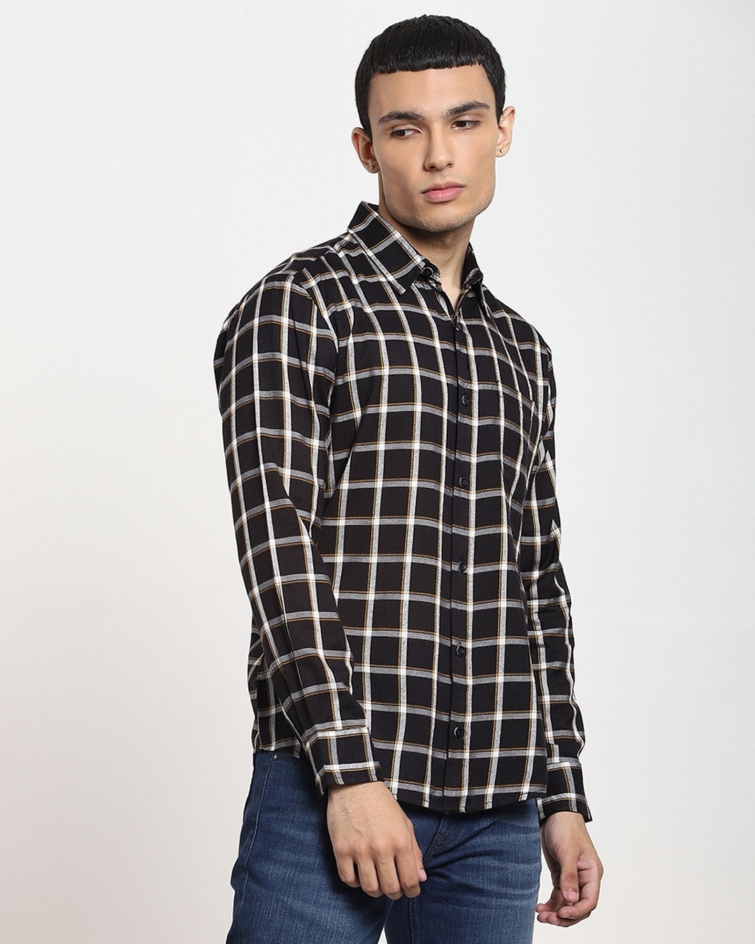 Shop Men's Checks Full Sleeve Pocket Shirt-Design