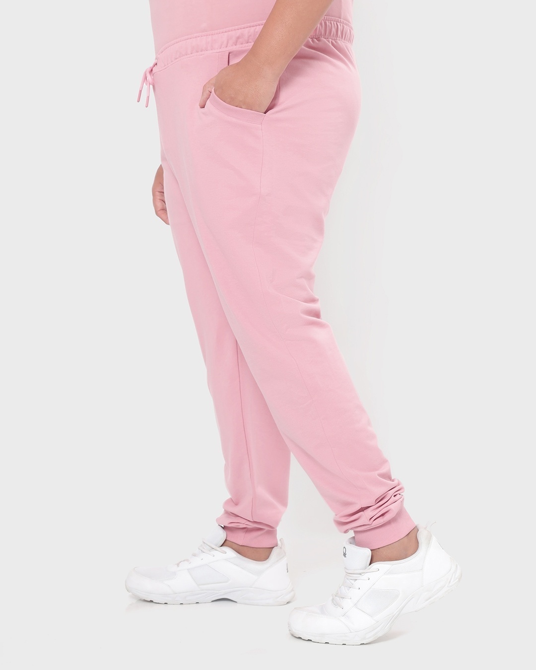 Shop Men's Cheeky Pink Plus Size Joggers-Back