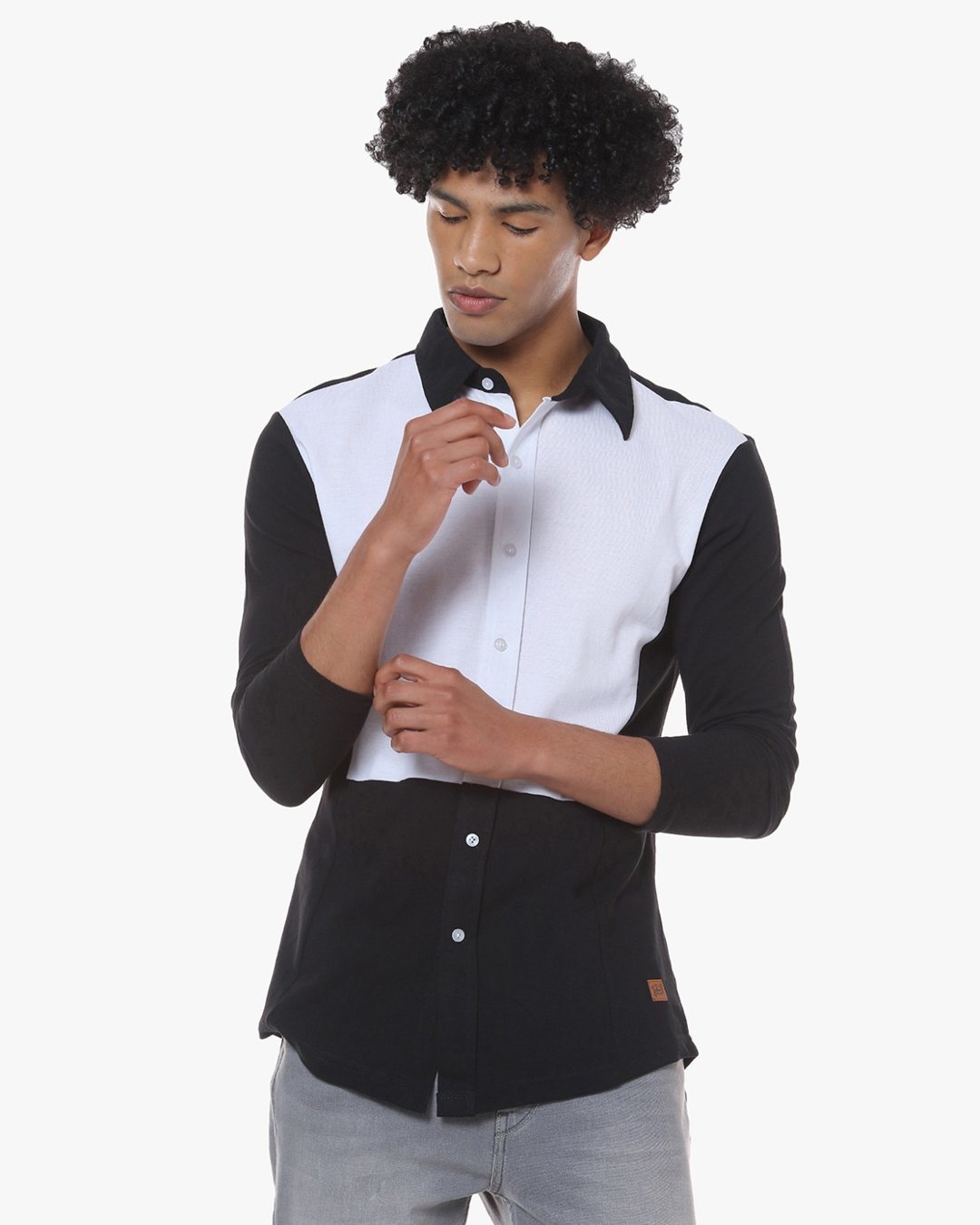 Shop Men's Colourblocked Full Sleeve Casual Shirt-Front